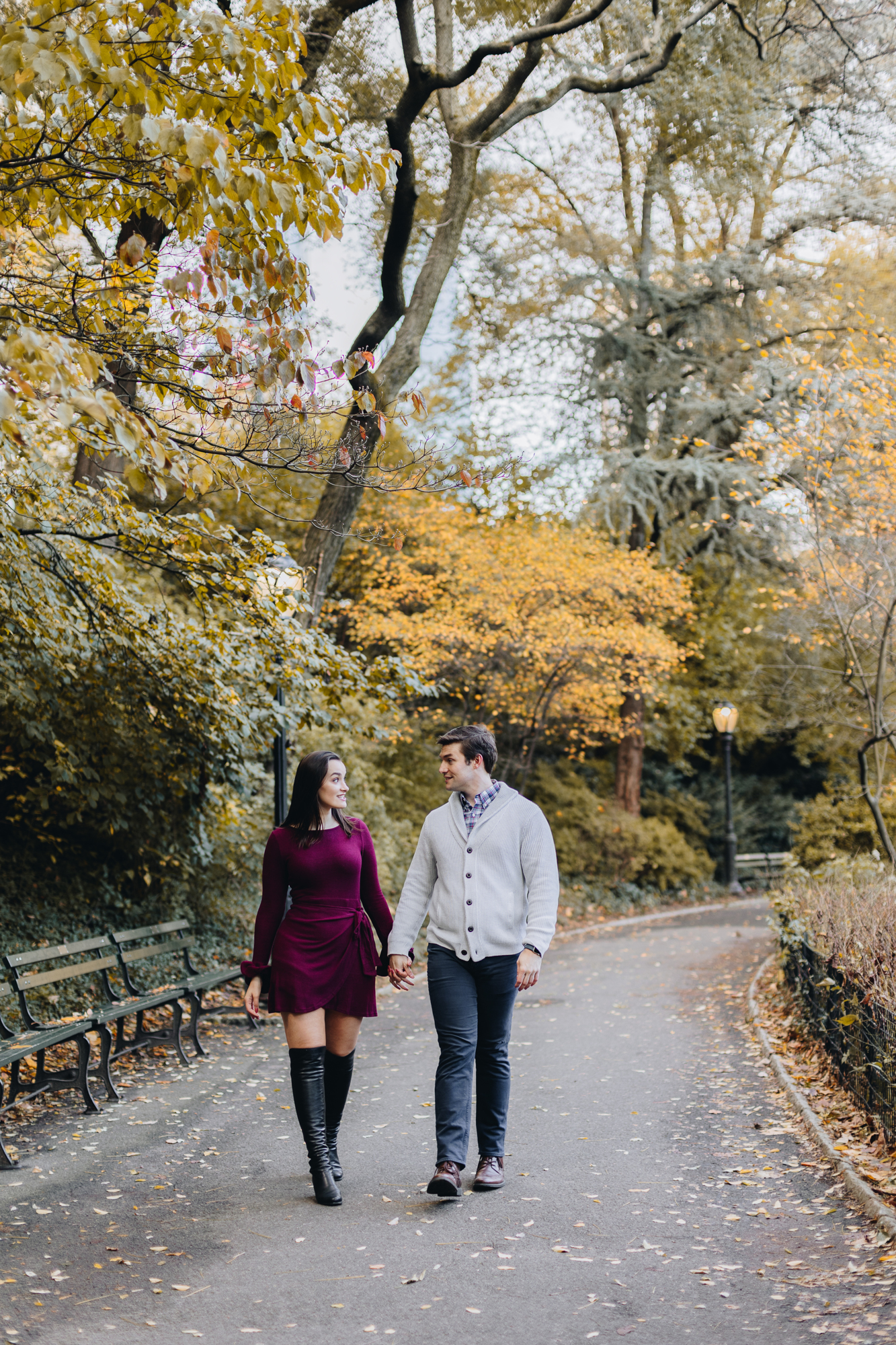 Spectacular Fall Engagement Photos in Central Park New York