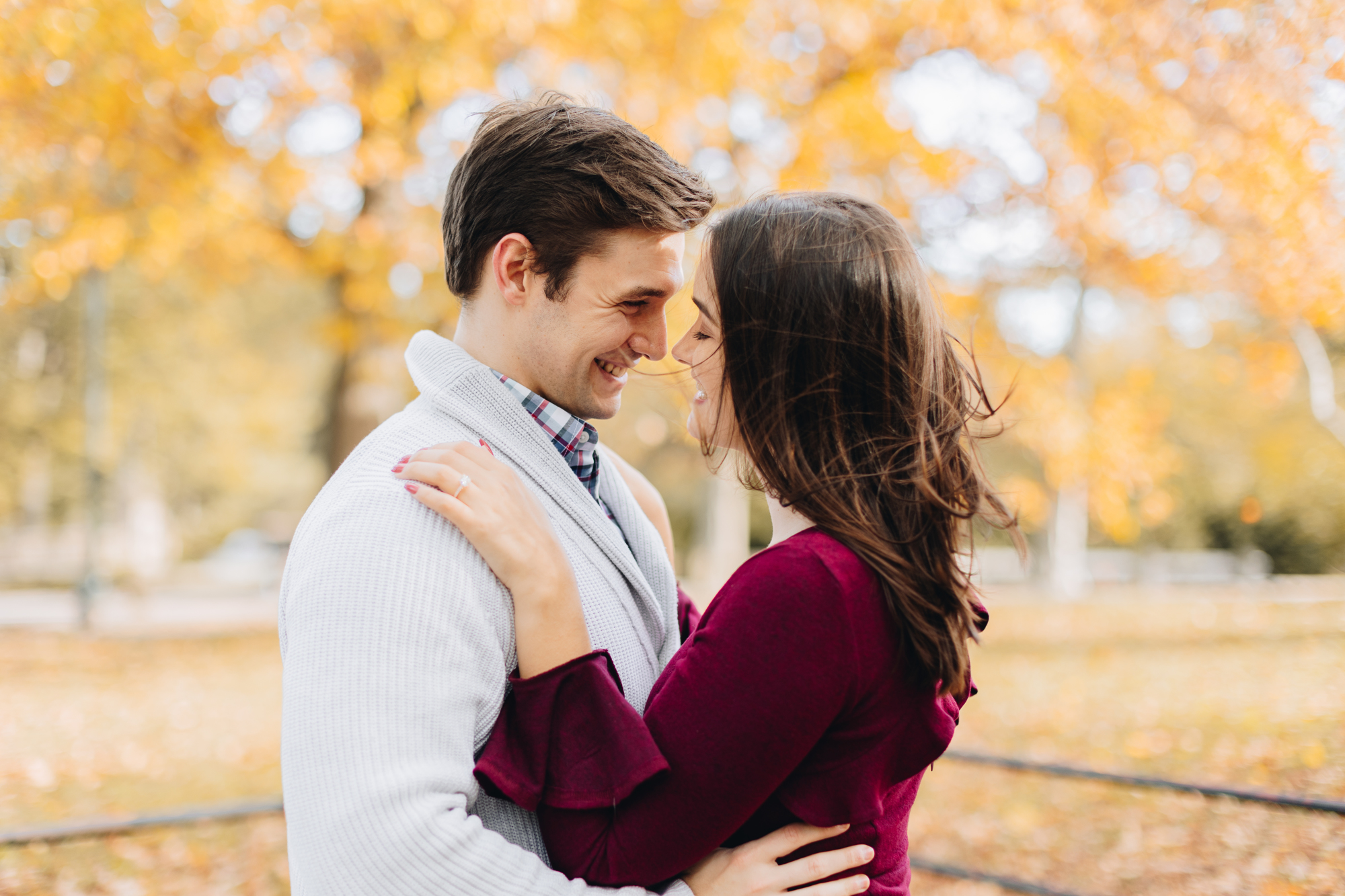 Charming Fall Engagement Photos in Central Park New York