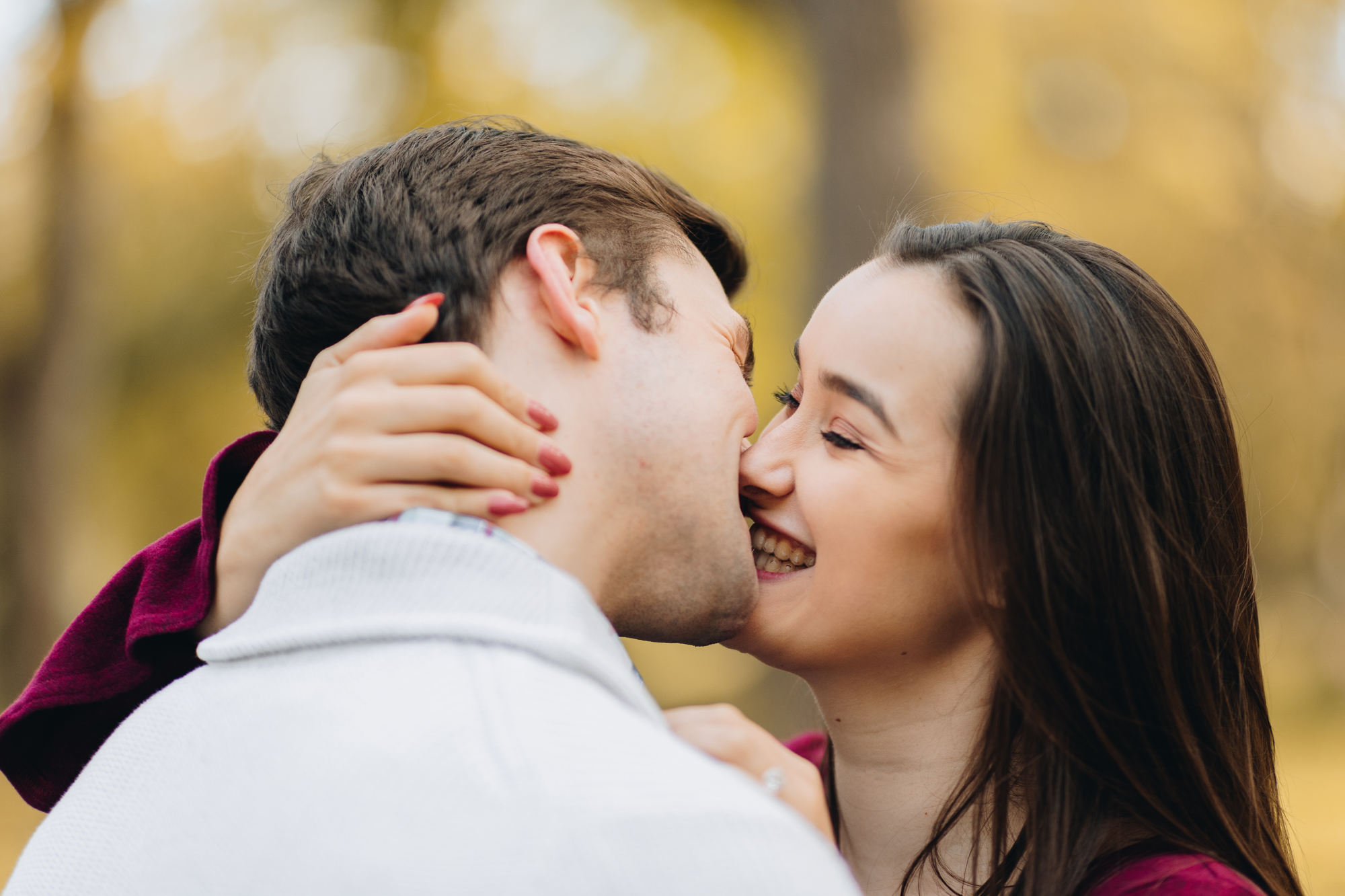 Memorable Fall Engagement Photos in Central Park New York