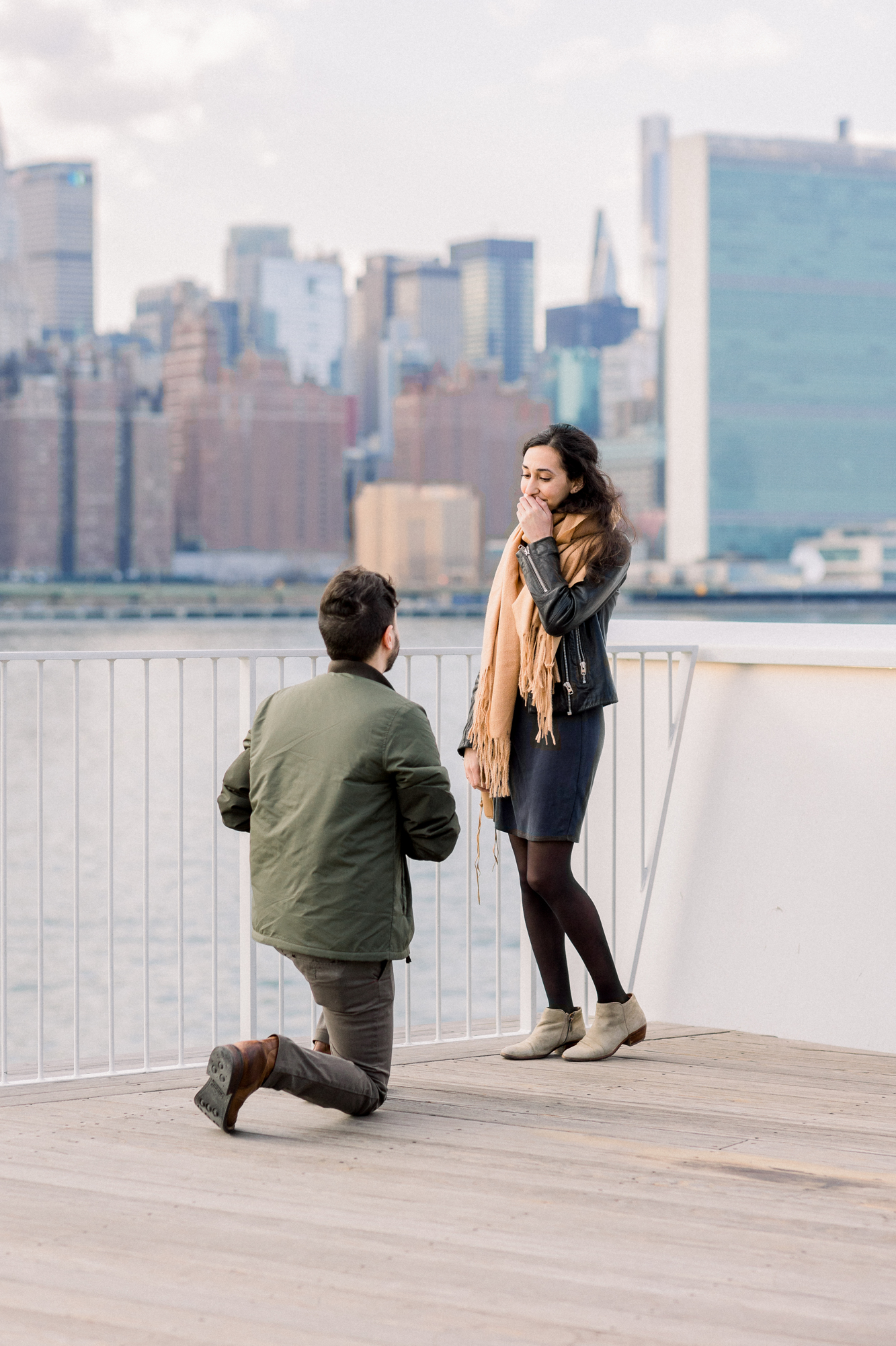 Stunning Surprise Engagement Photos at Hunter's Point South Park