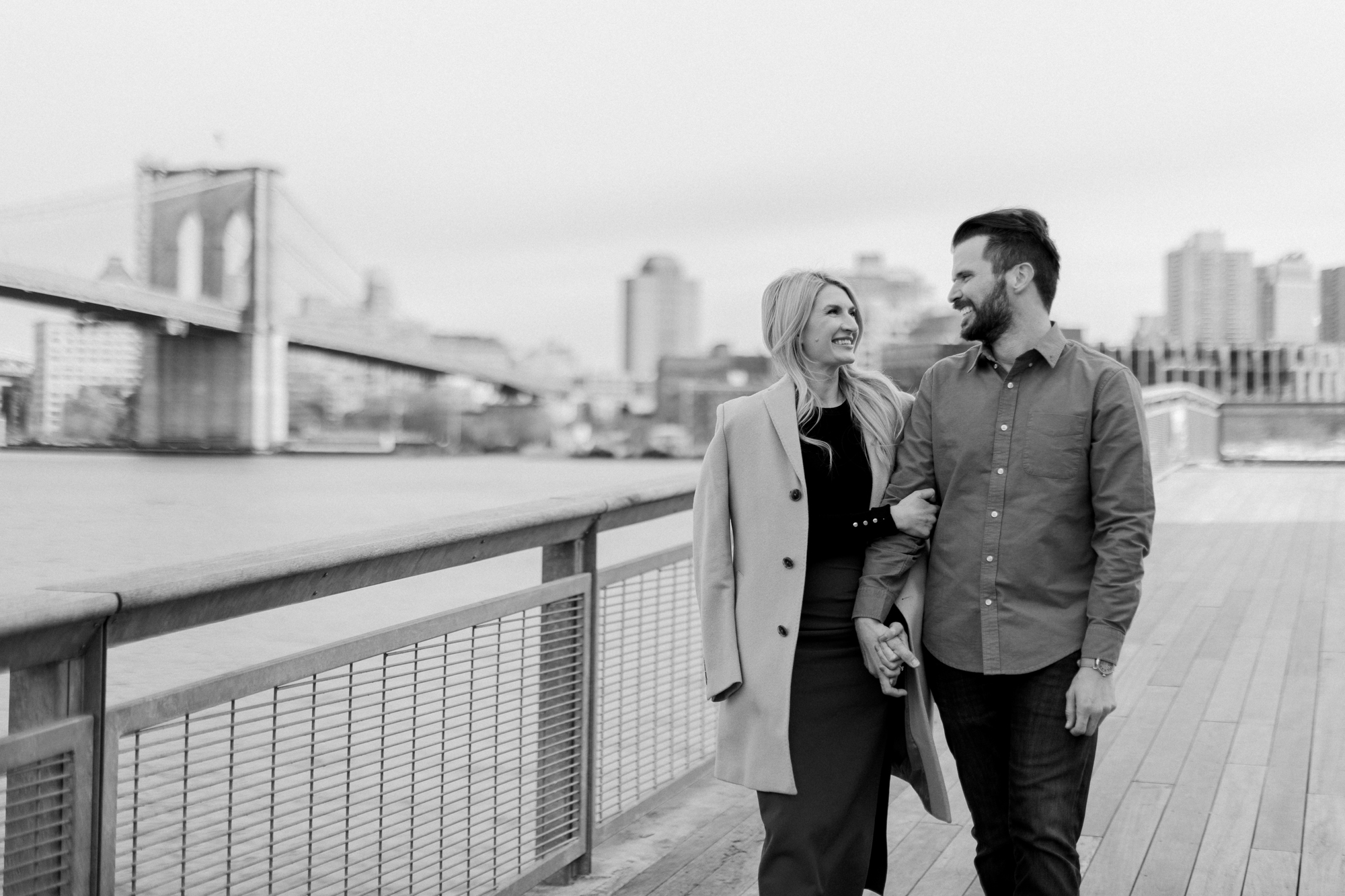 Scenic South Street Seaport Engagement Photos