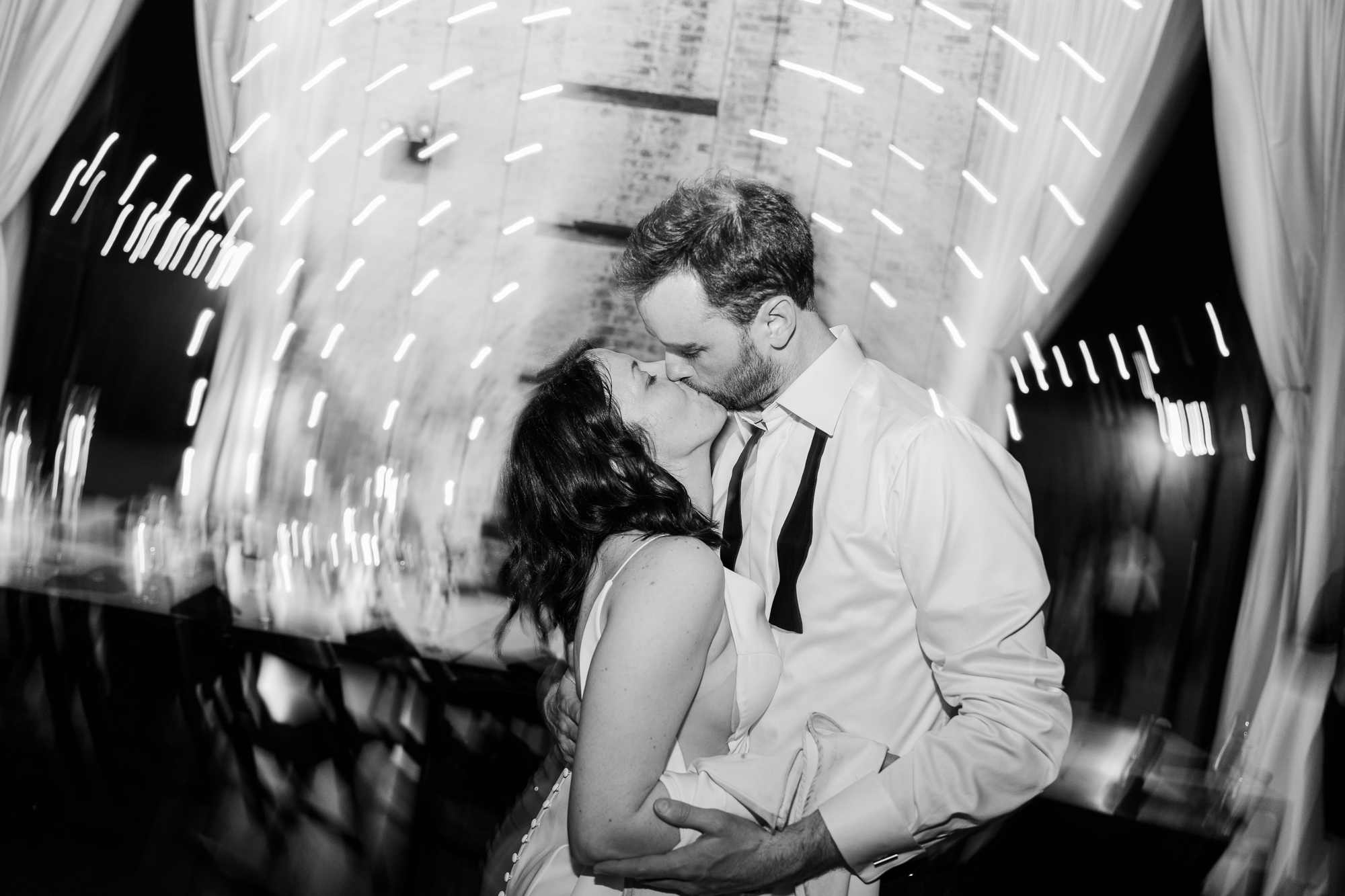Black and White Brooklyn Wedding Photography at the Green Building in Spring