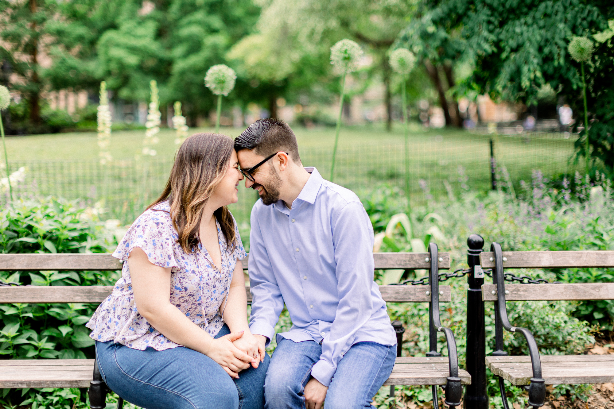 Picturesque Spring Washington Mews Engagement Photography