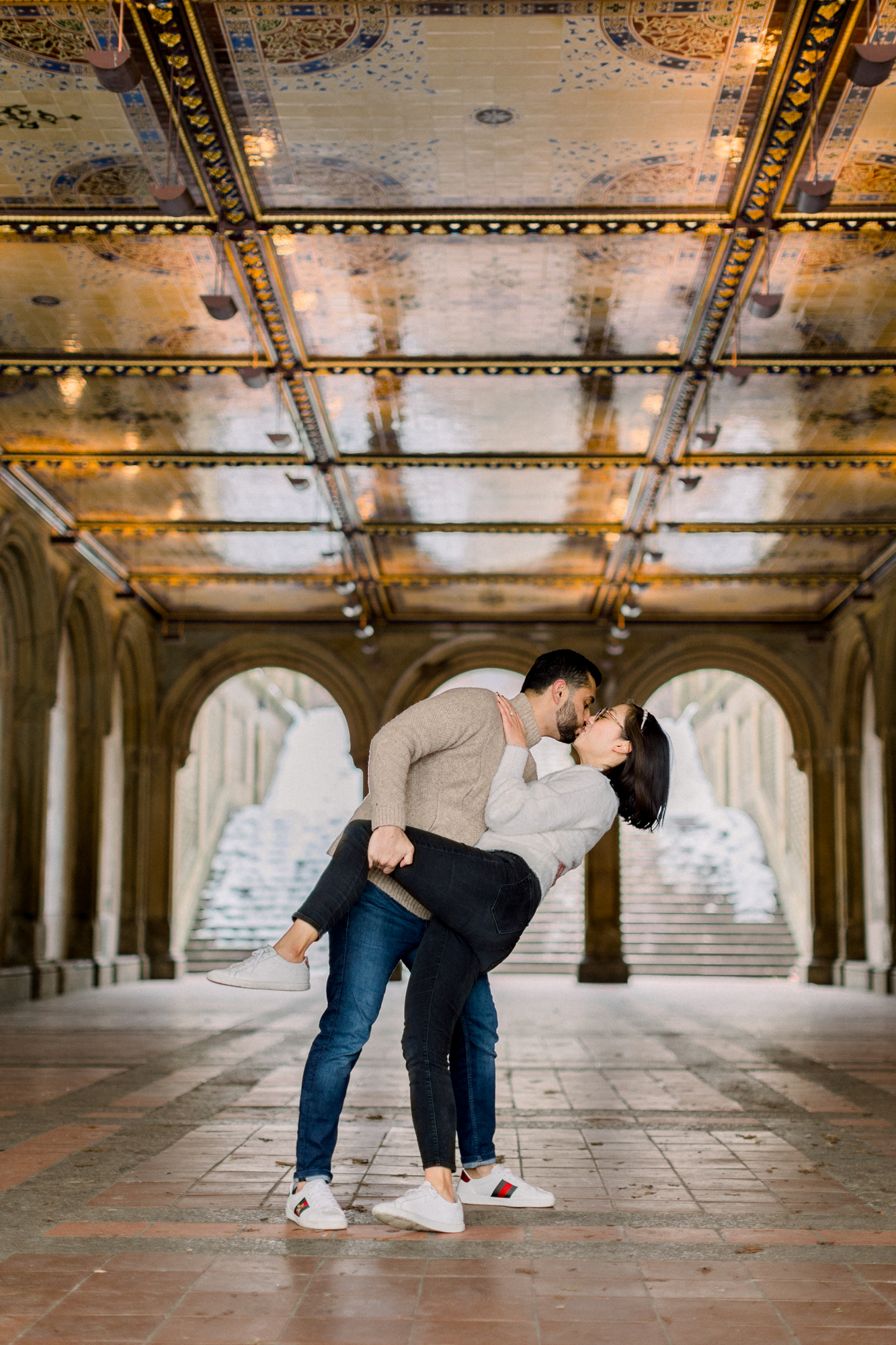 Stunning Winter Engagement Photos in Central Park NYC