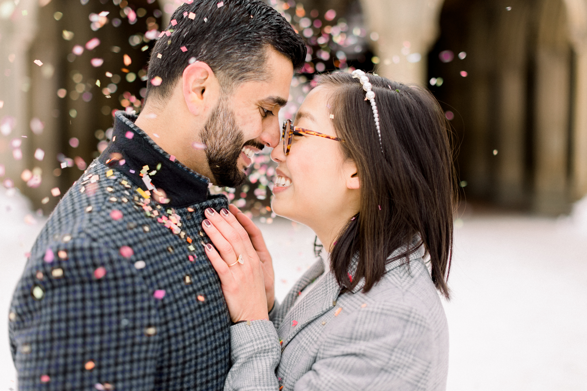 Creative and Fun Winter Engagement Photos in Central Park NYC