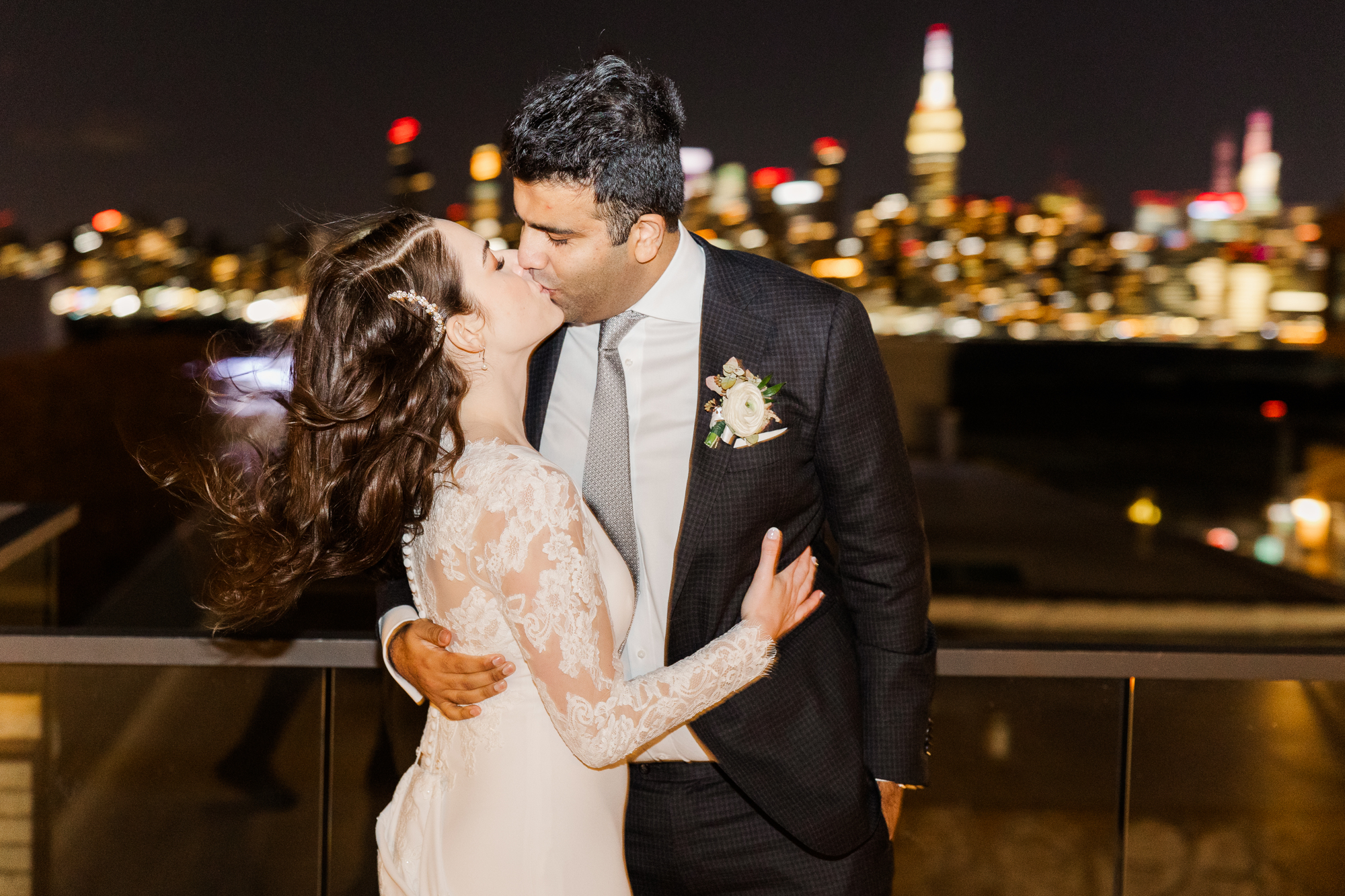 Unforgettable 74Wythe Wedding Photography in Wintery Brooklyn with Rooftop Views