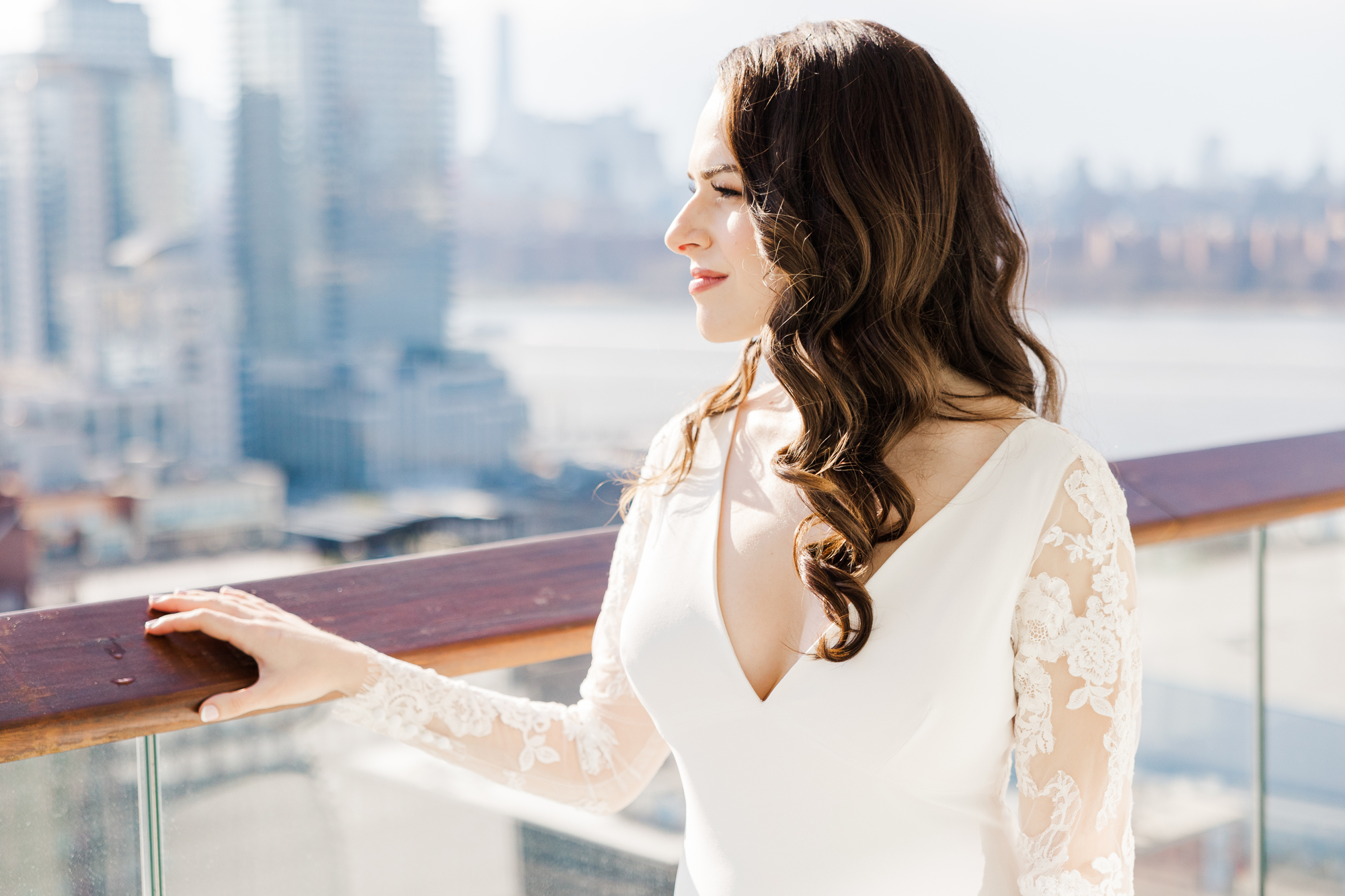Gorgeous Brooklyn Wedding Photography at 74Wythe with Rooftop NYC Views