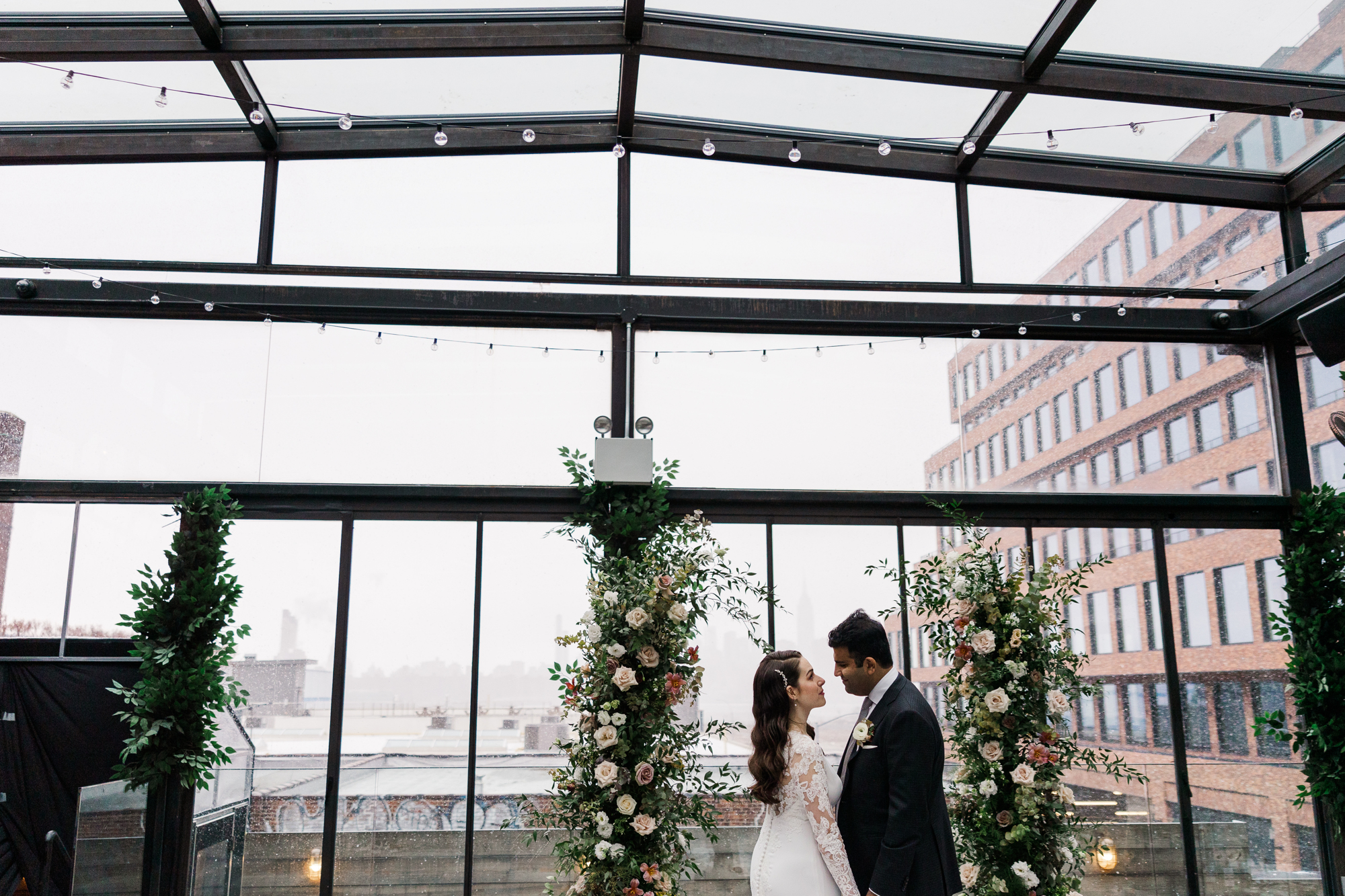 Charming Brooklyn Wedding Photography at 74Wythe with Rooftop NYC Views