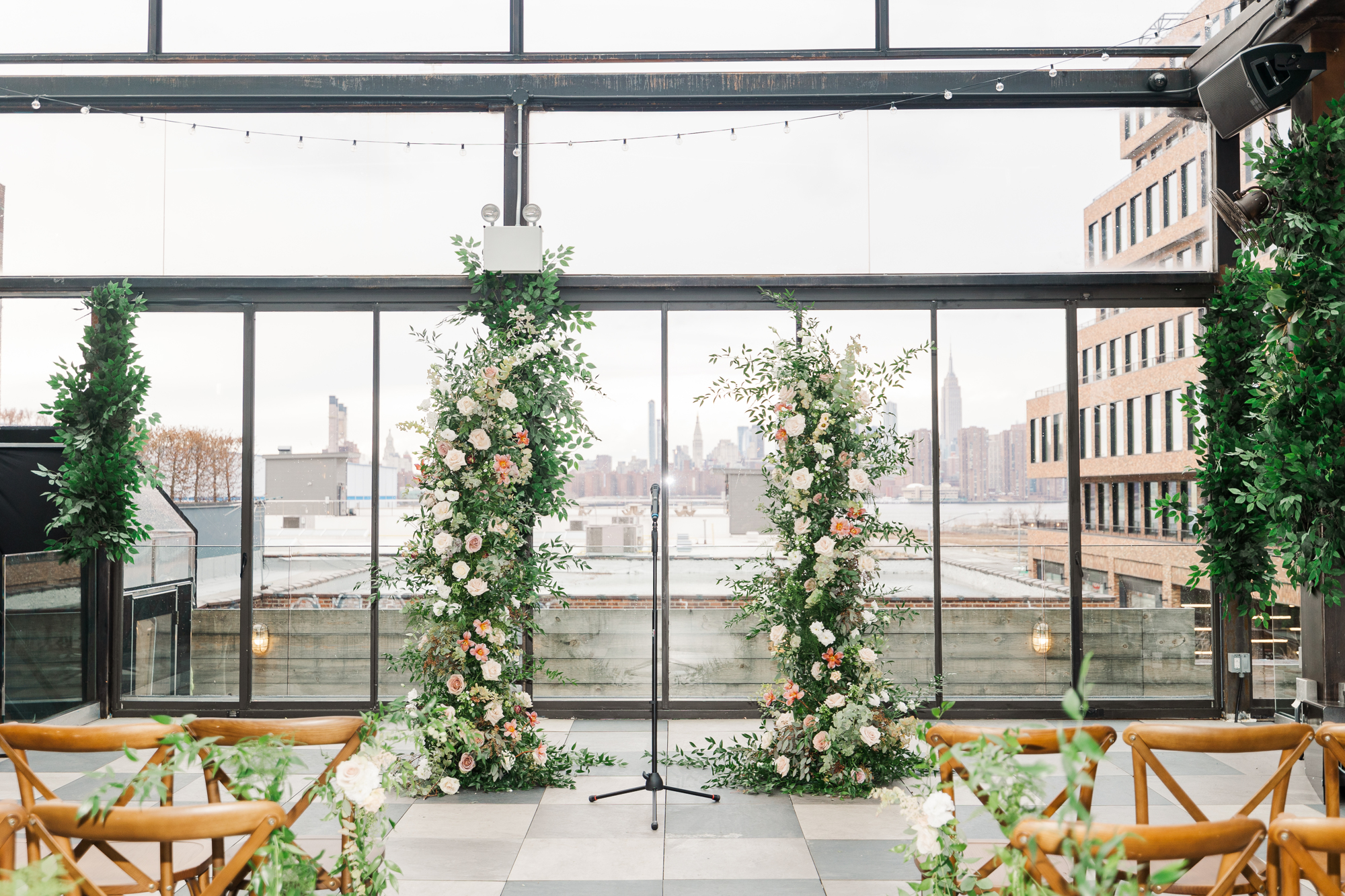 Wonderful Brooklyn Wedding Photography at 74Wythe with Rooftop NYC Views