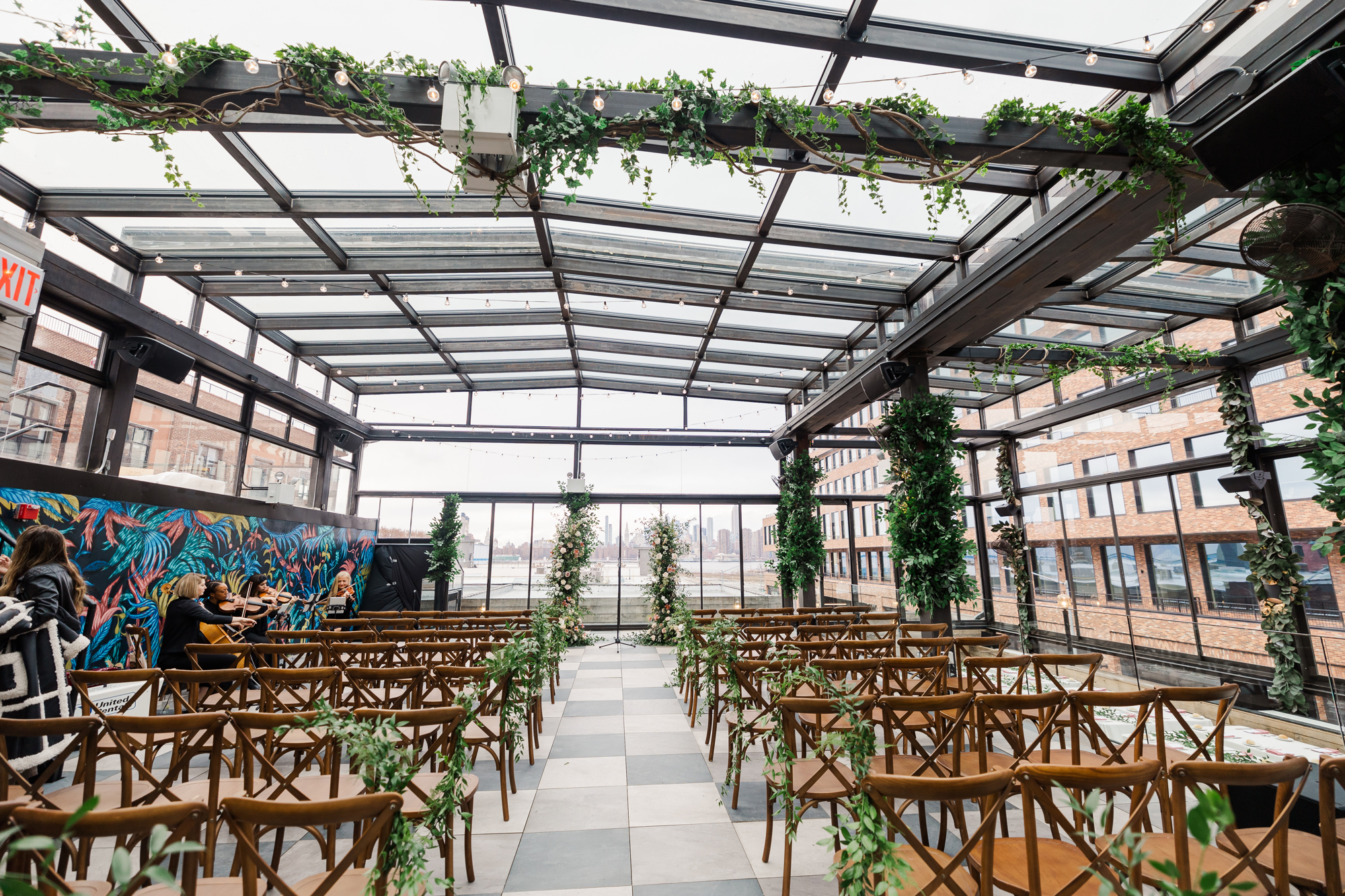 Fantastic Brooklyn Wedding Photography at 74Wythe with Rooftop NYC Views