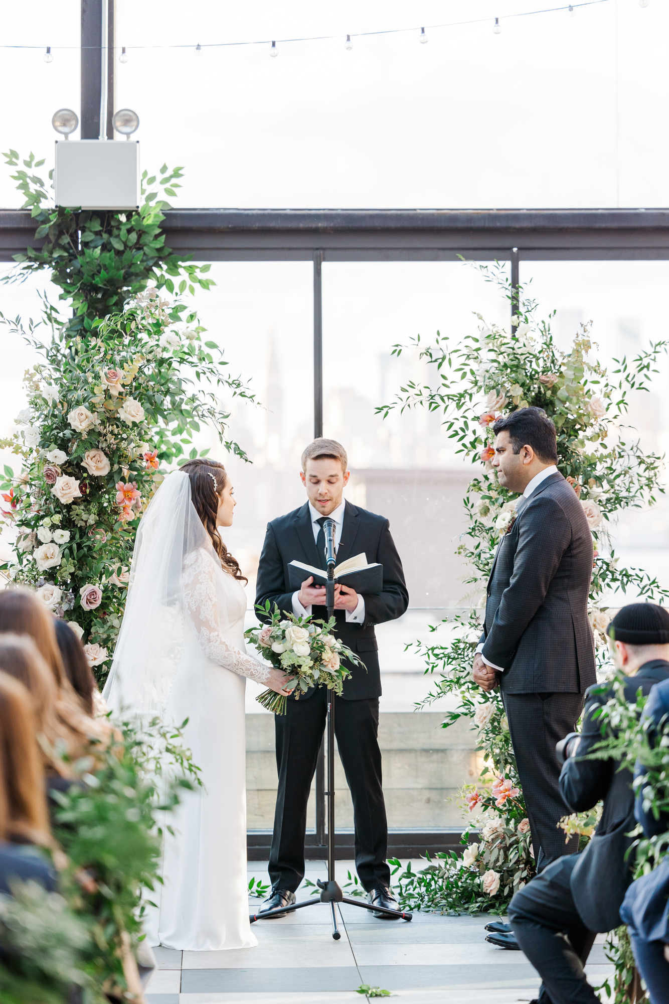 Magical Brooklyn Wedding Photography at 74Wythe with Rooftop NYC Views