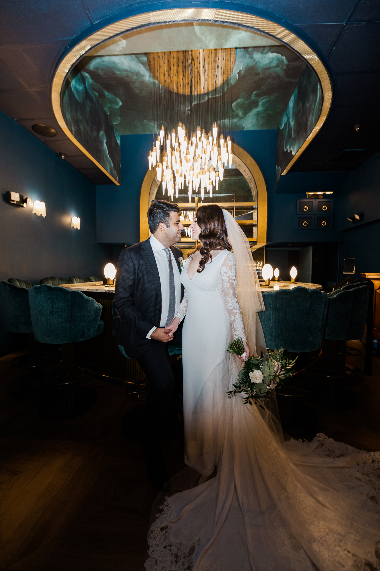 Breathtaking 74Wythe Wedding Photography in Wintery Brooklyn with Rooftop Views