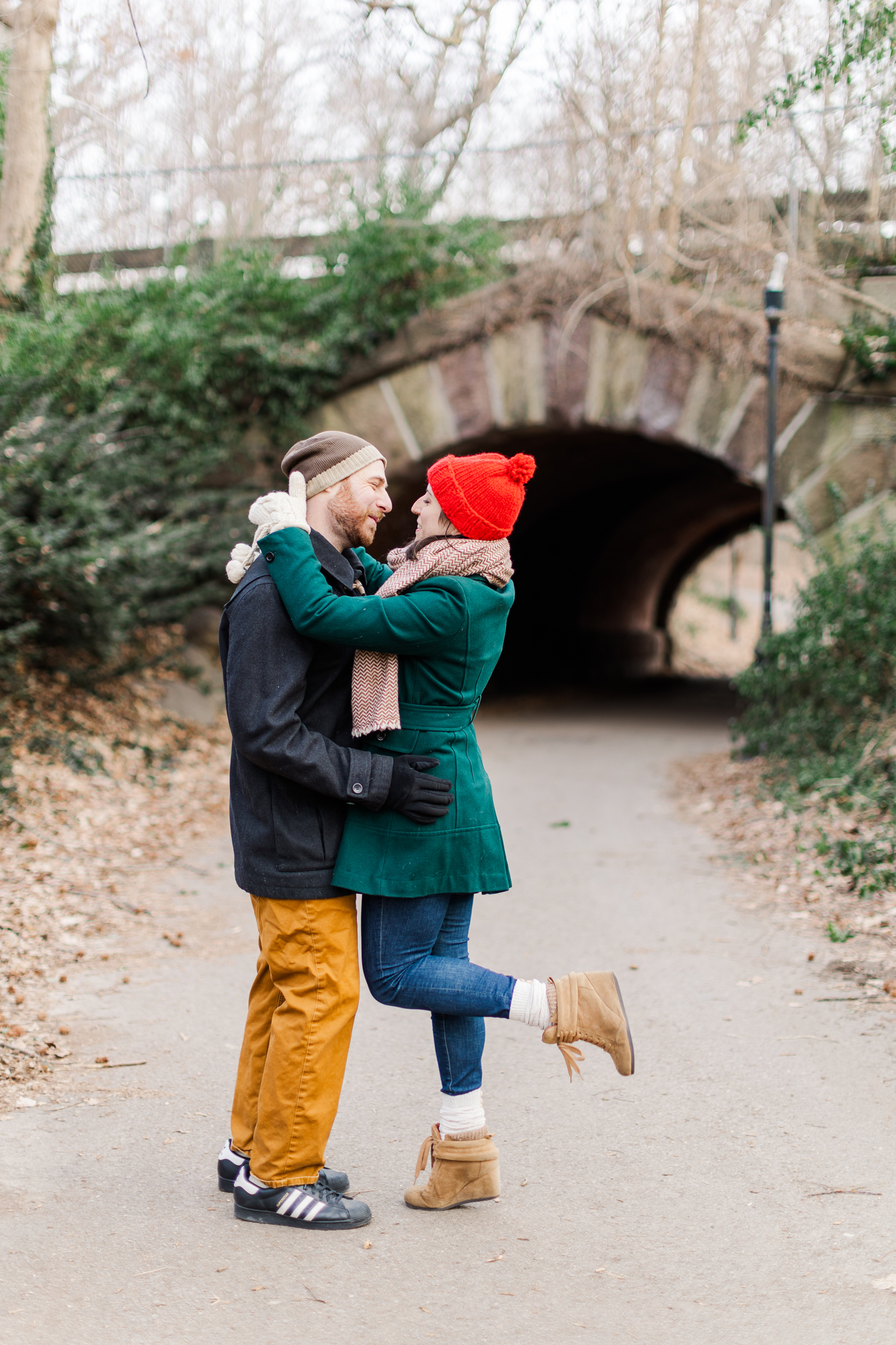 Charming Winter Engagement Photos in Prospect Park