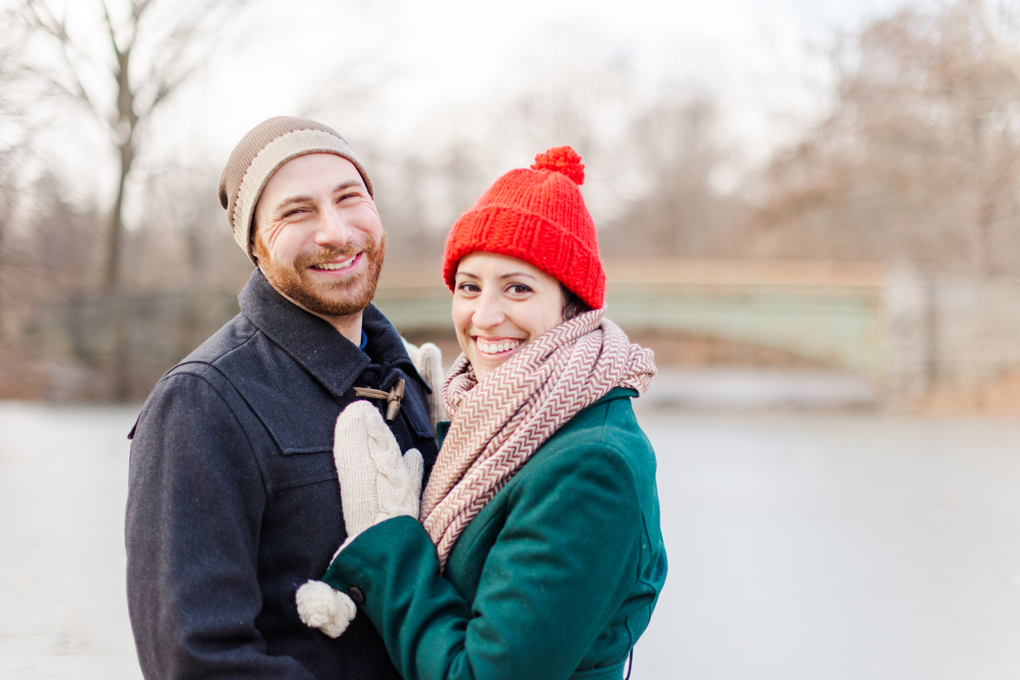 Beautiful Winter Engagement Photos in Prospect Park