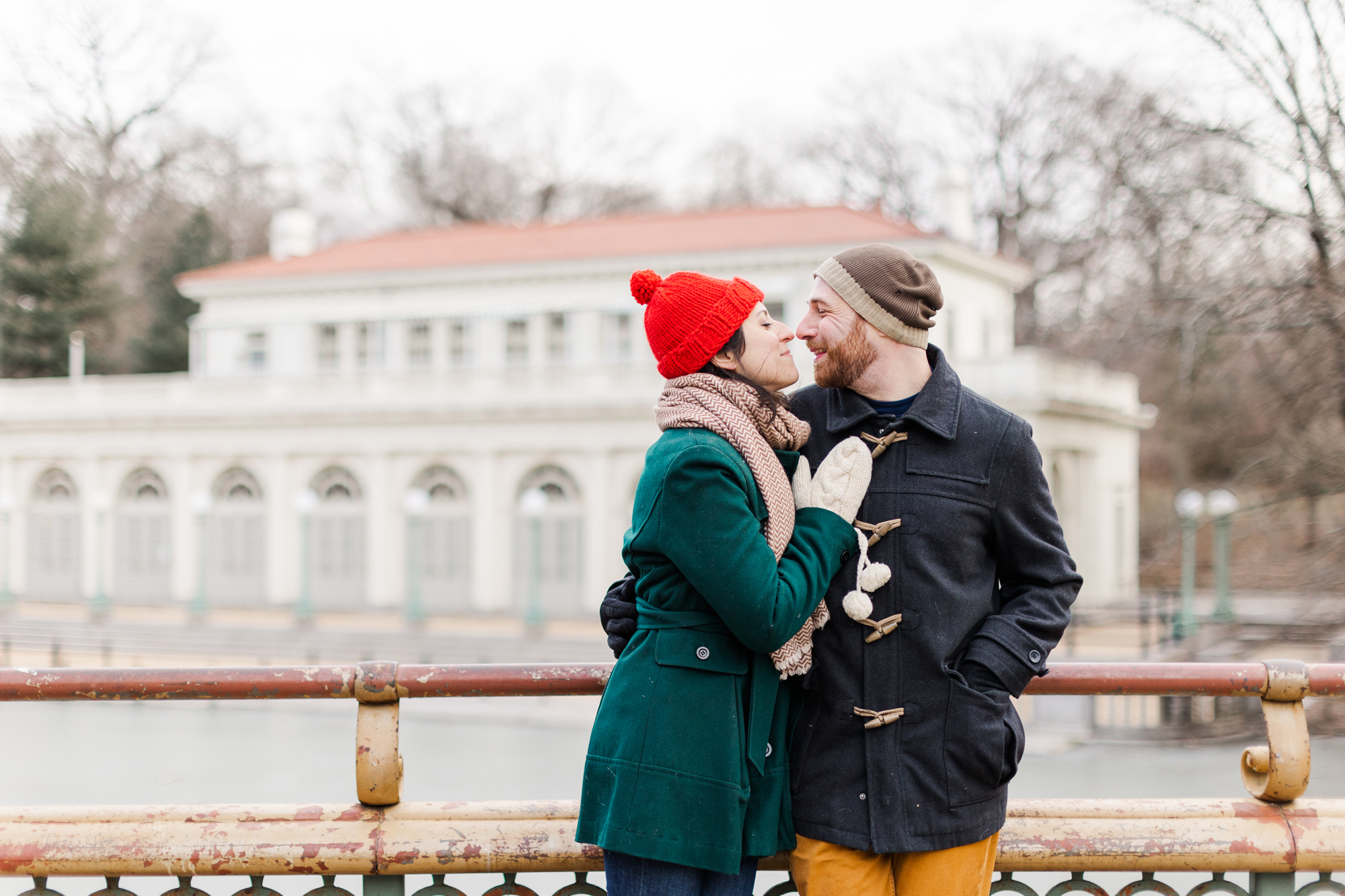 Lovely Winter Engagement Photos in Prospect Park