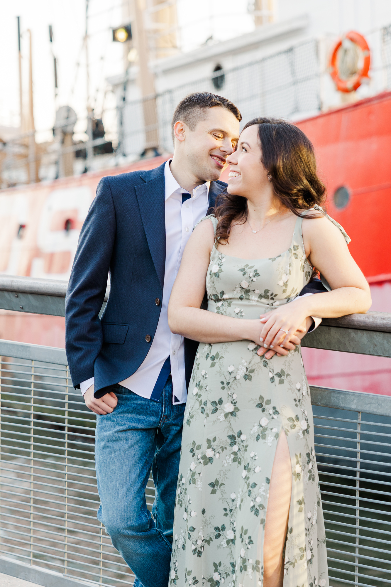 Magical Brooklyn Bridge and South Street Seaport Engagement Photography