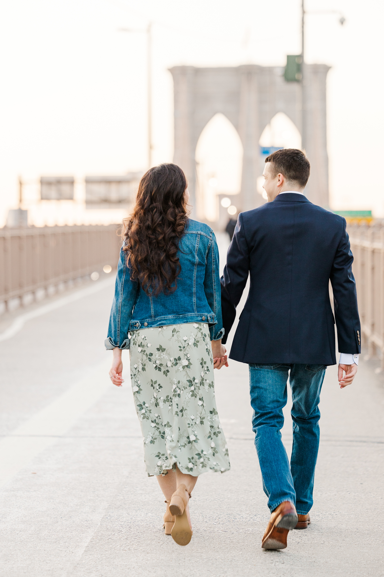 Timeless Brooklyn Bridge and South Street Seaport Engagement Photography