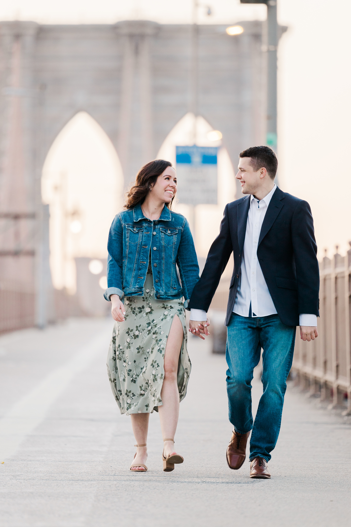Extraordinary Brooklyn Bridge and South Street Seaport Engagement Photography