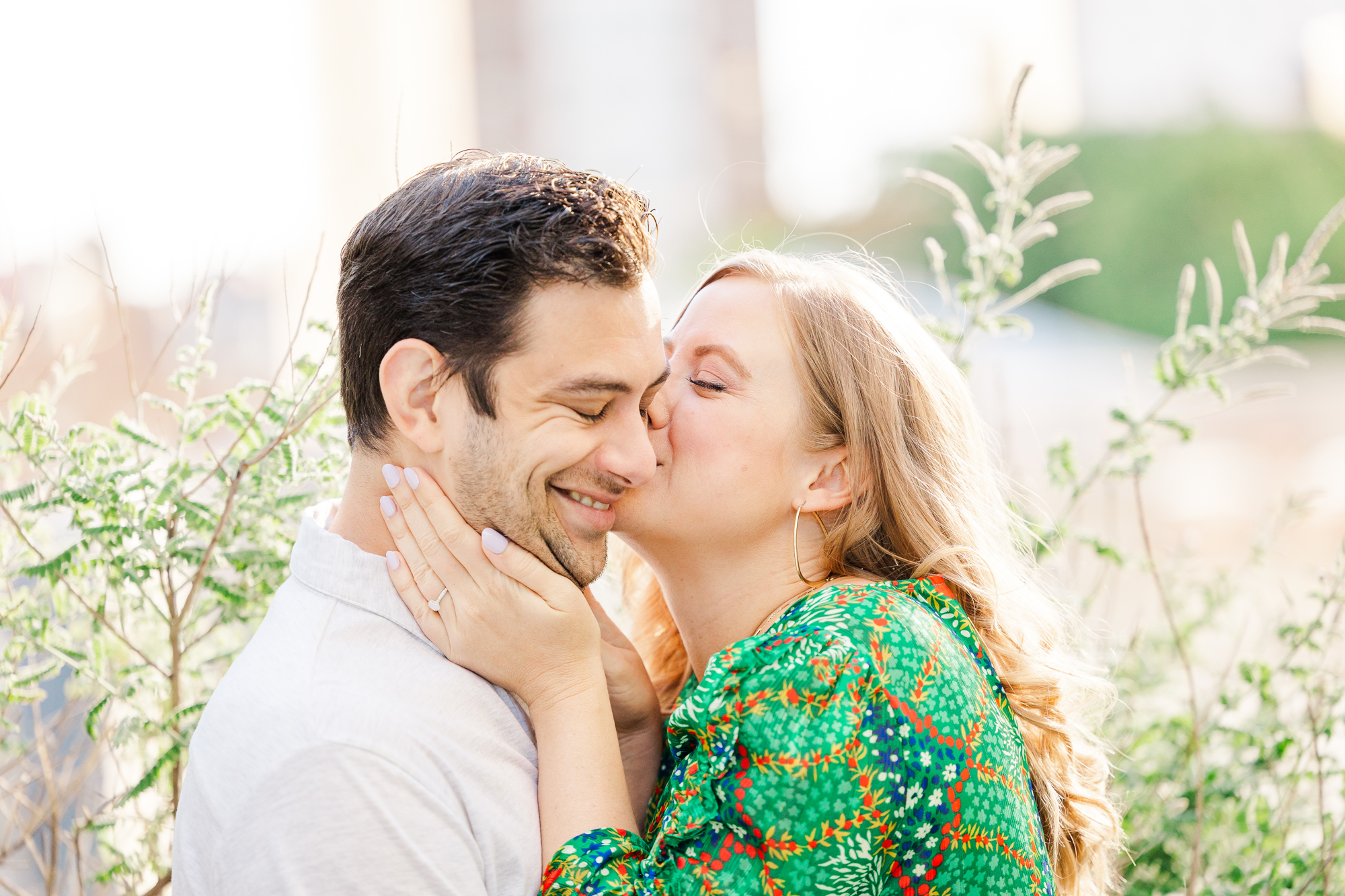 Lovely NYC Engagement Photography with Spring Blossoms