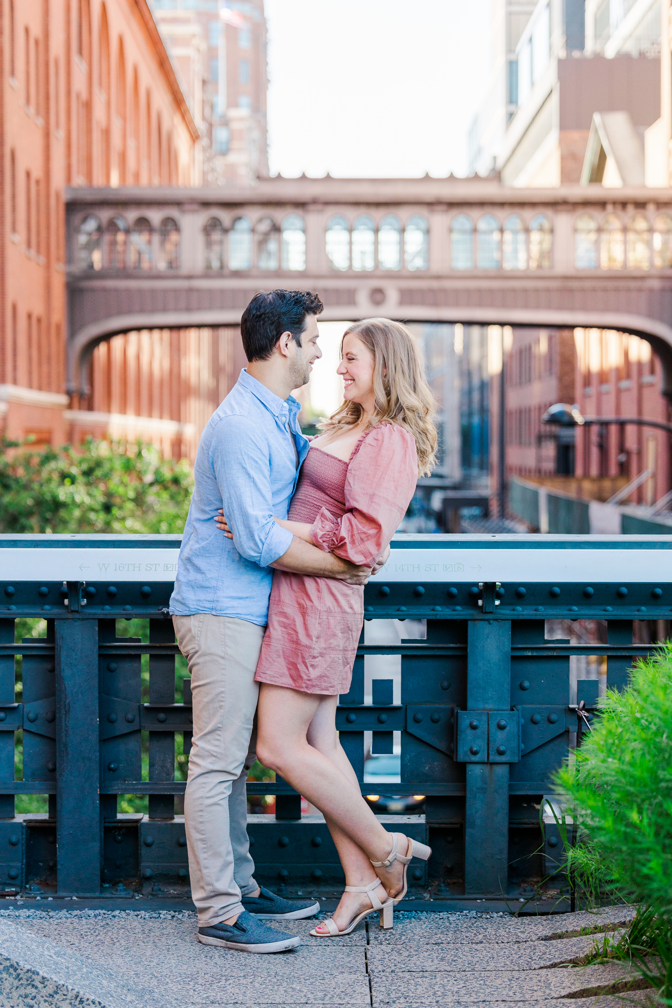 Charming Summer High Line Engagement Photography in the West Village