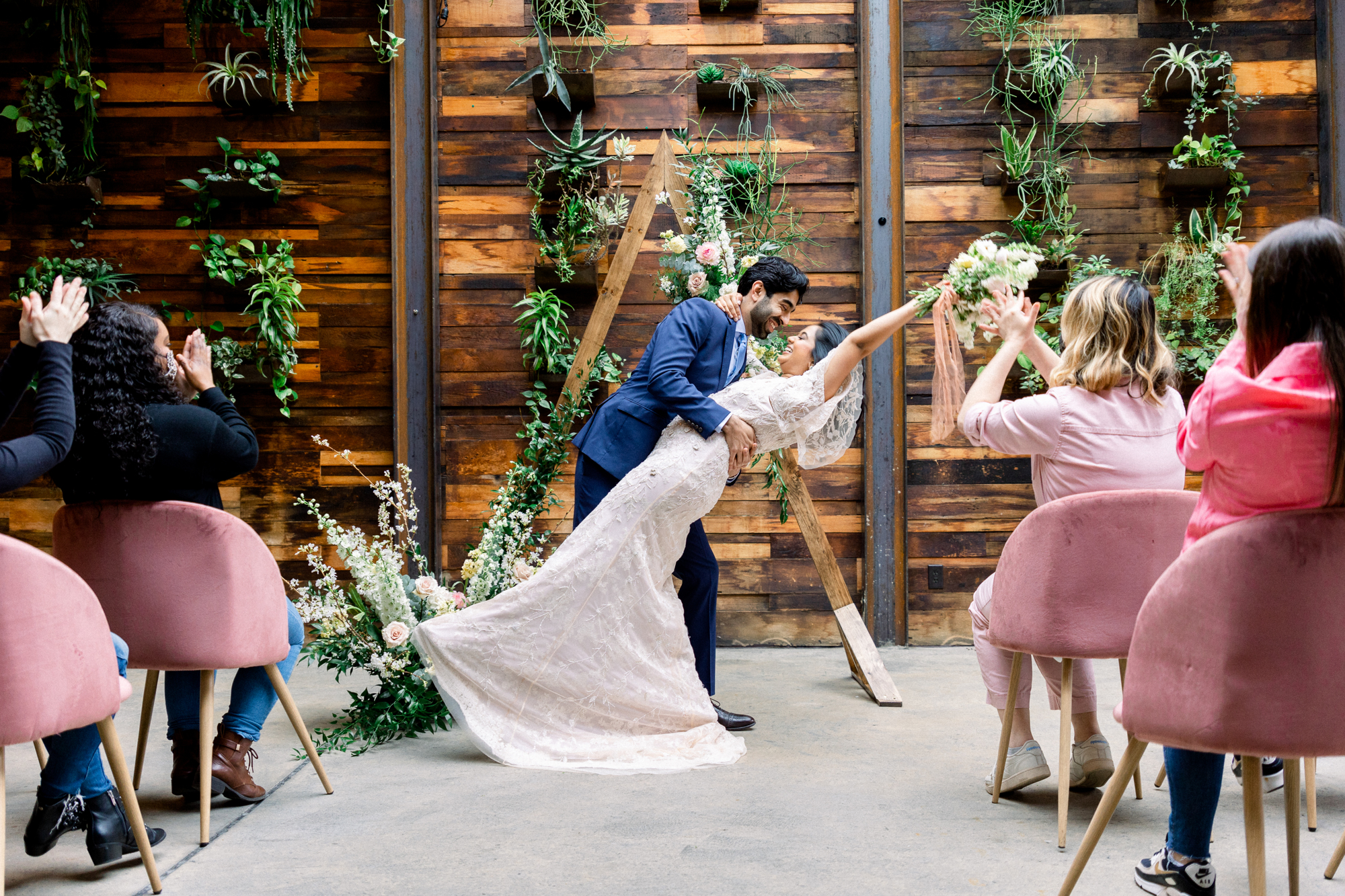 Playful Brooklyn Winery Wedding Photography Inspiration with Rustic Elements