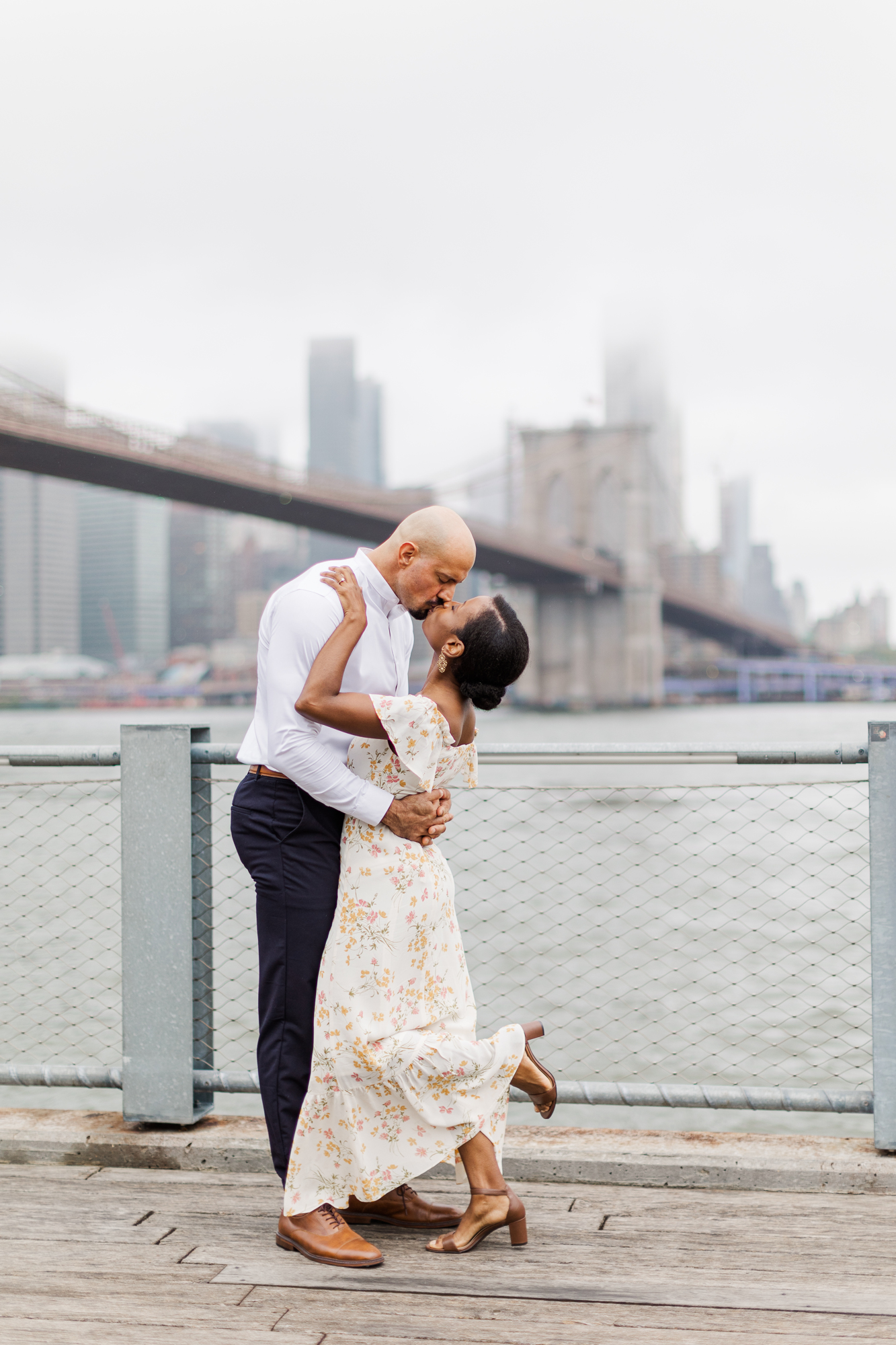Wonderful Brooklyn Bridge Park Engagement Photography