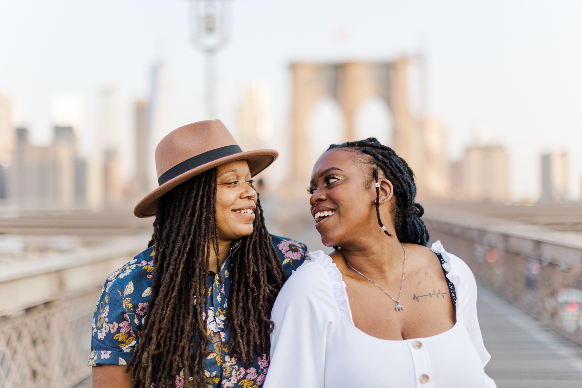 Charming Summer Engagement Photography in DUMBO