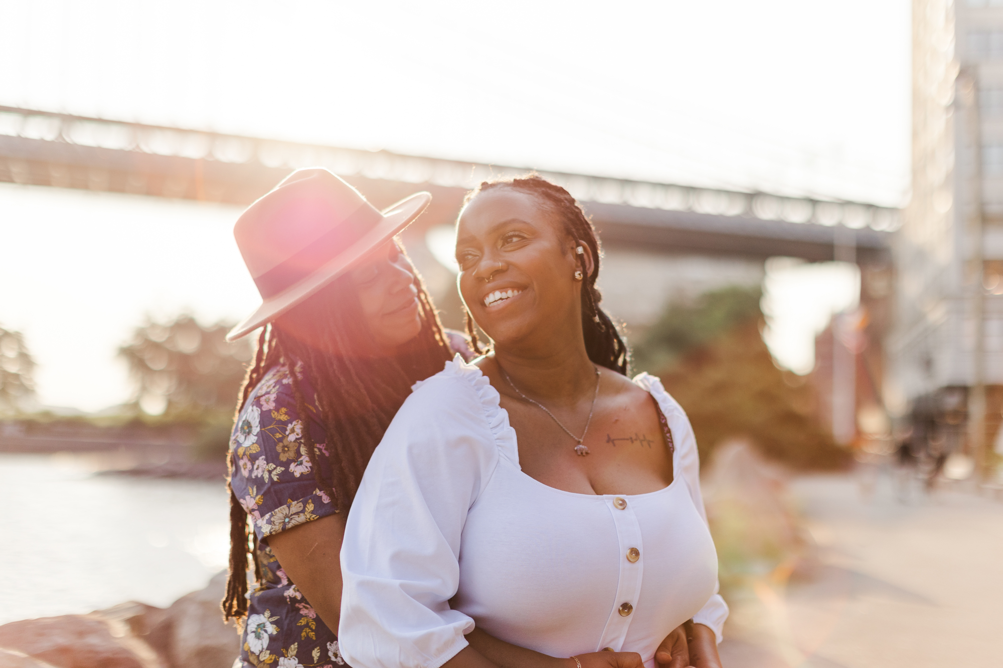 Glowing Summer Engagement Photography in DUMBO