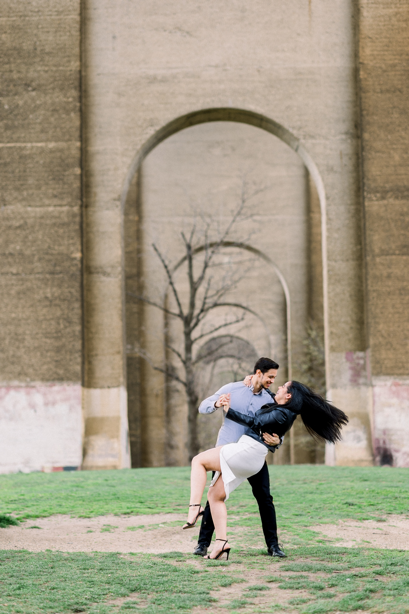 Lively Coney Island Engagement Photos in Luna Park
