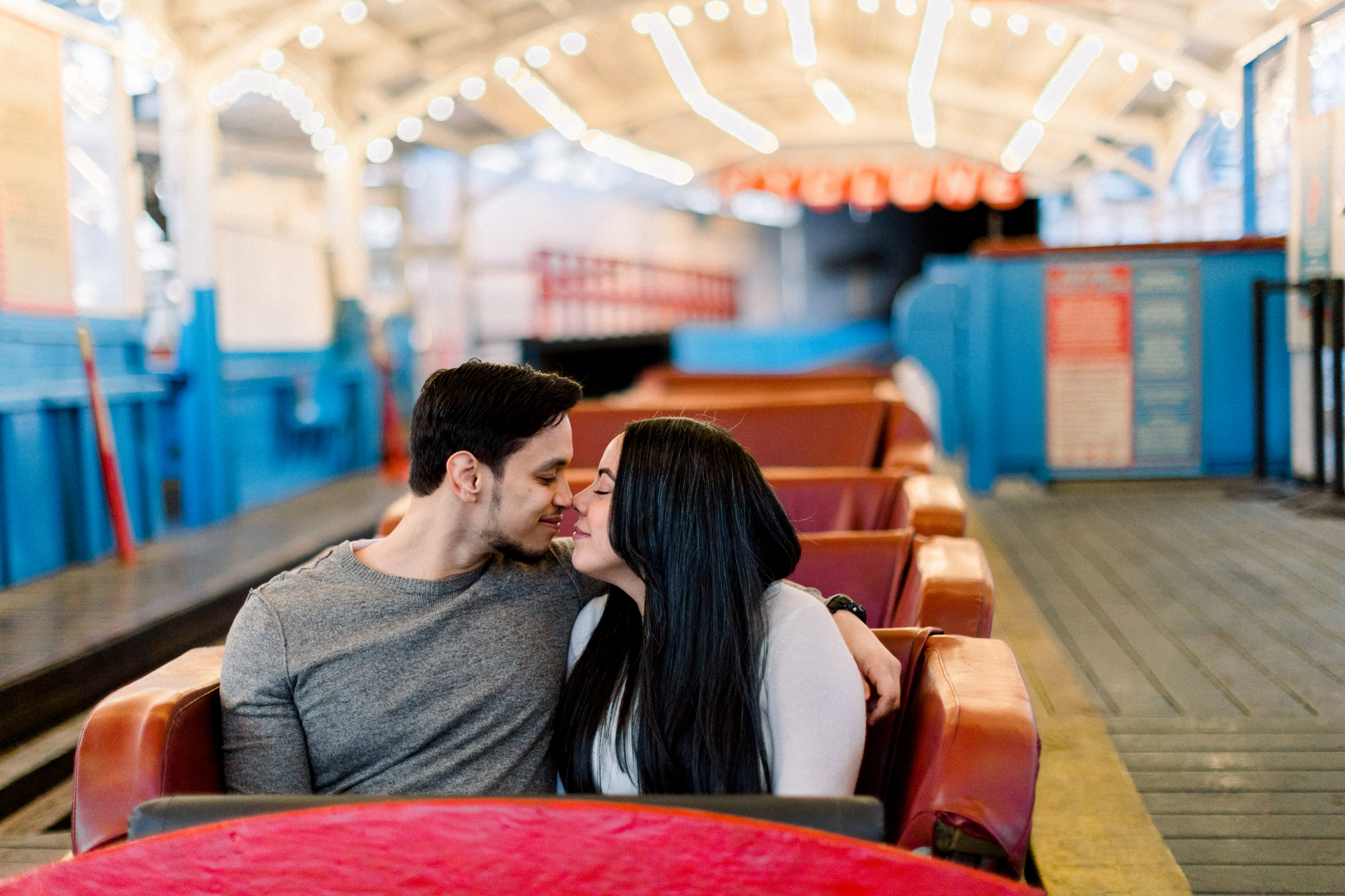 Magical Coney Island Engagement Photos in Luna Park