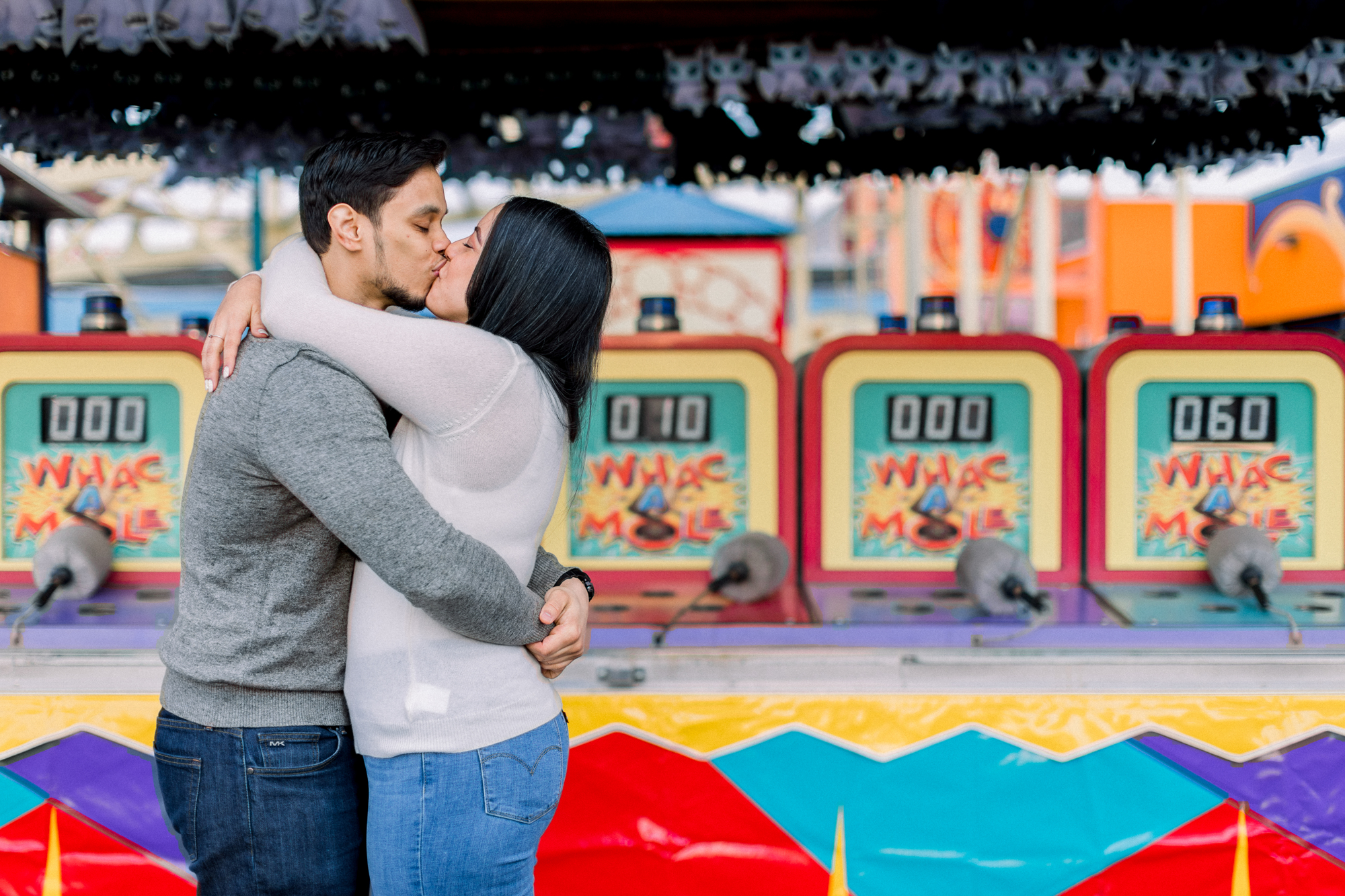 Striking Coney Island Engagement Photos in Luna Park