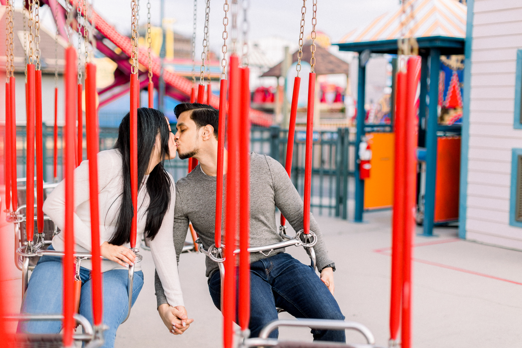 Charming Coney Island Engagement Photos in Luna Park