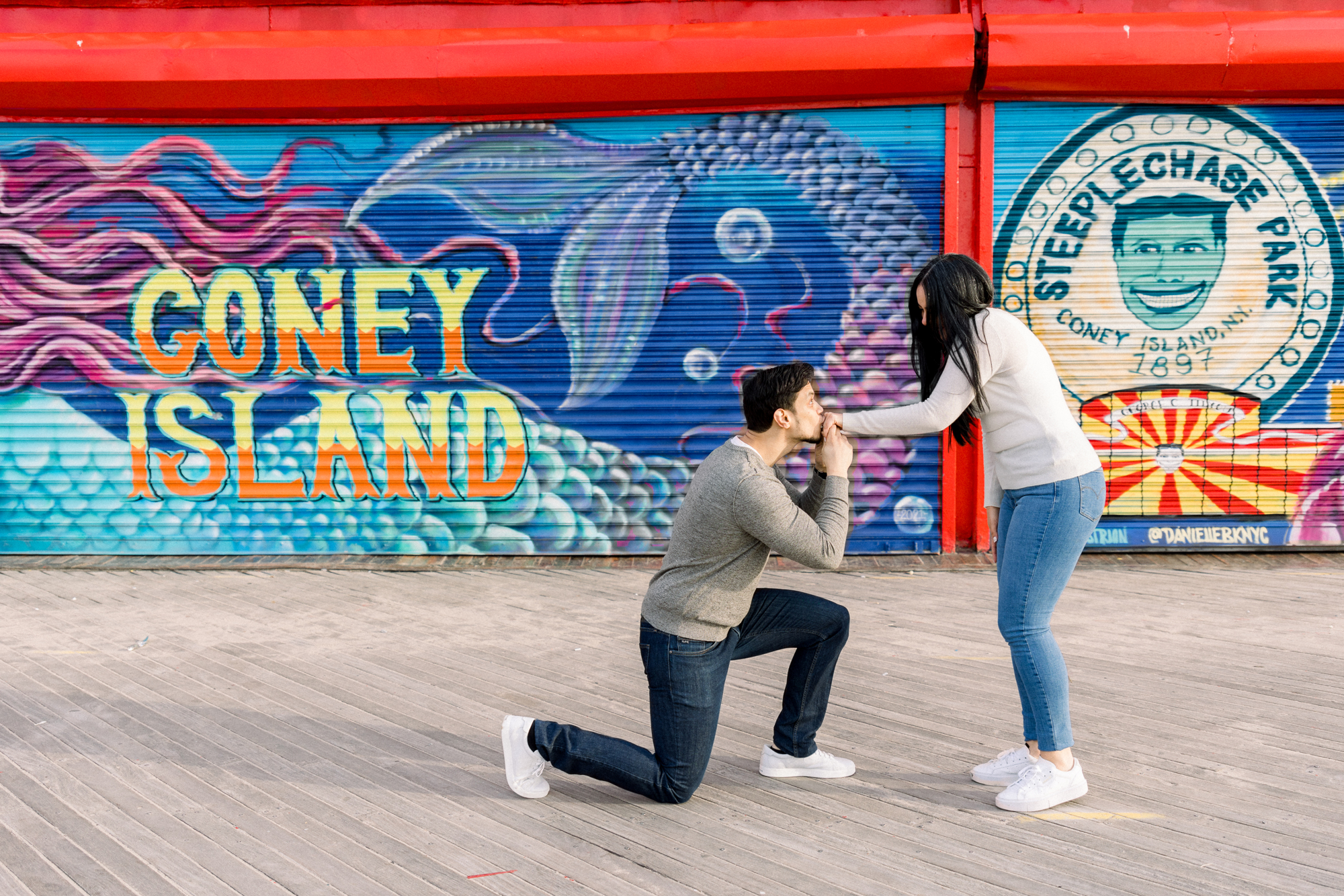 Unforgettable Coney Island Engagement Photos in Luna Park