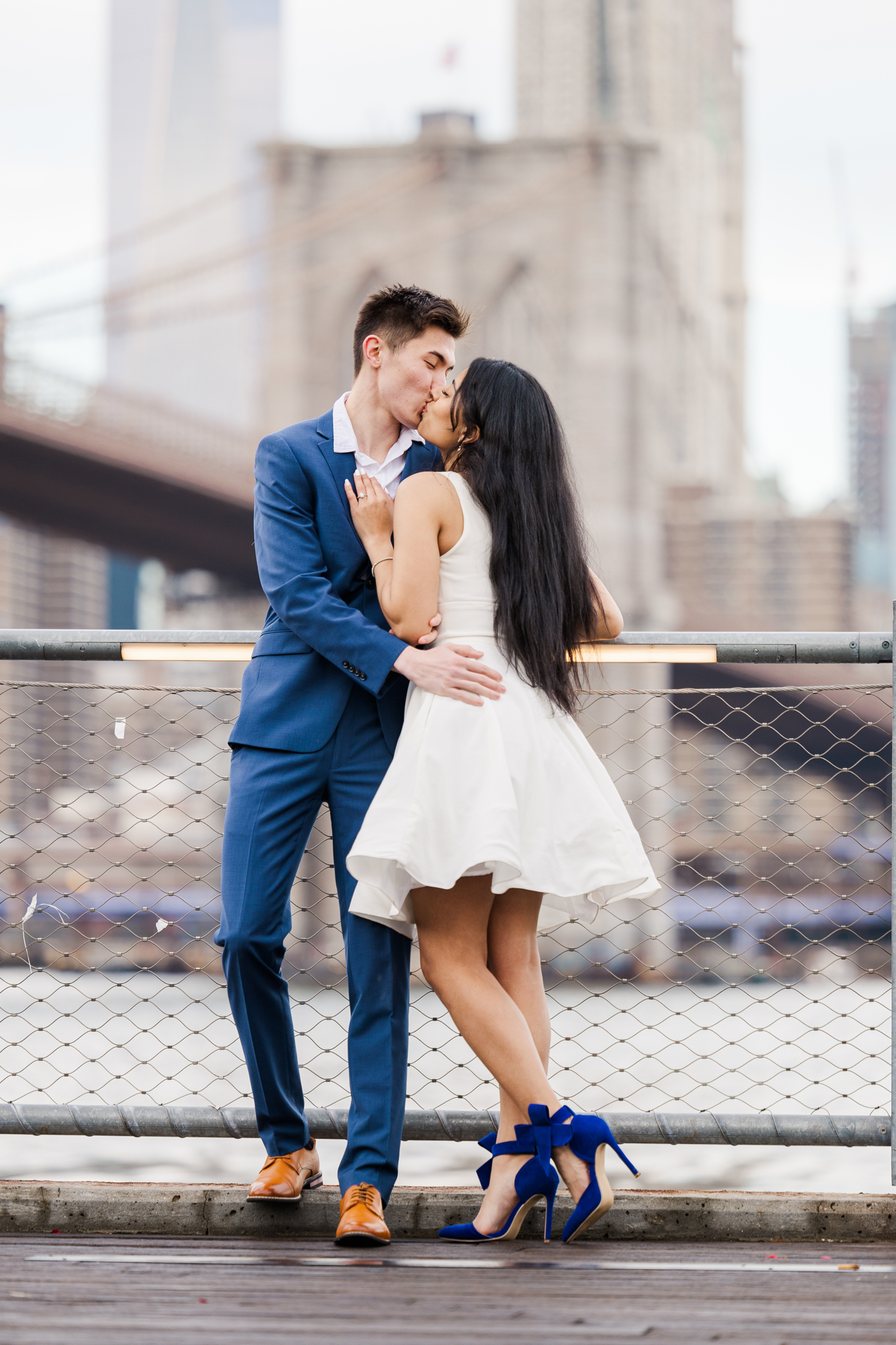 Dazzling Spring Engagement Photography in DUMBO