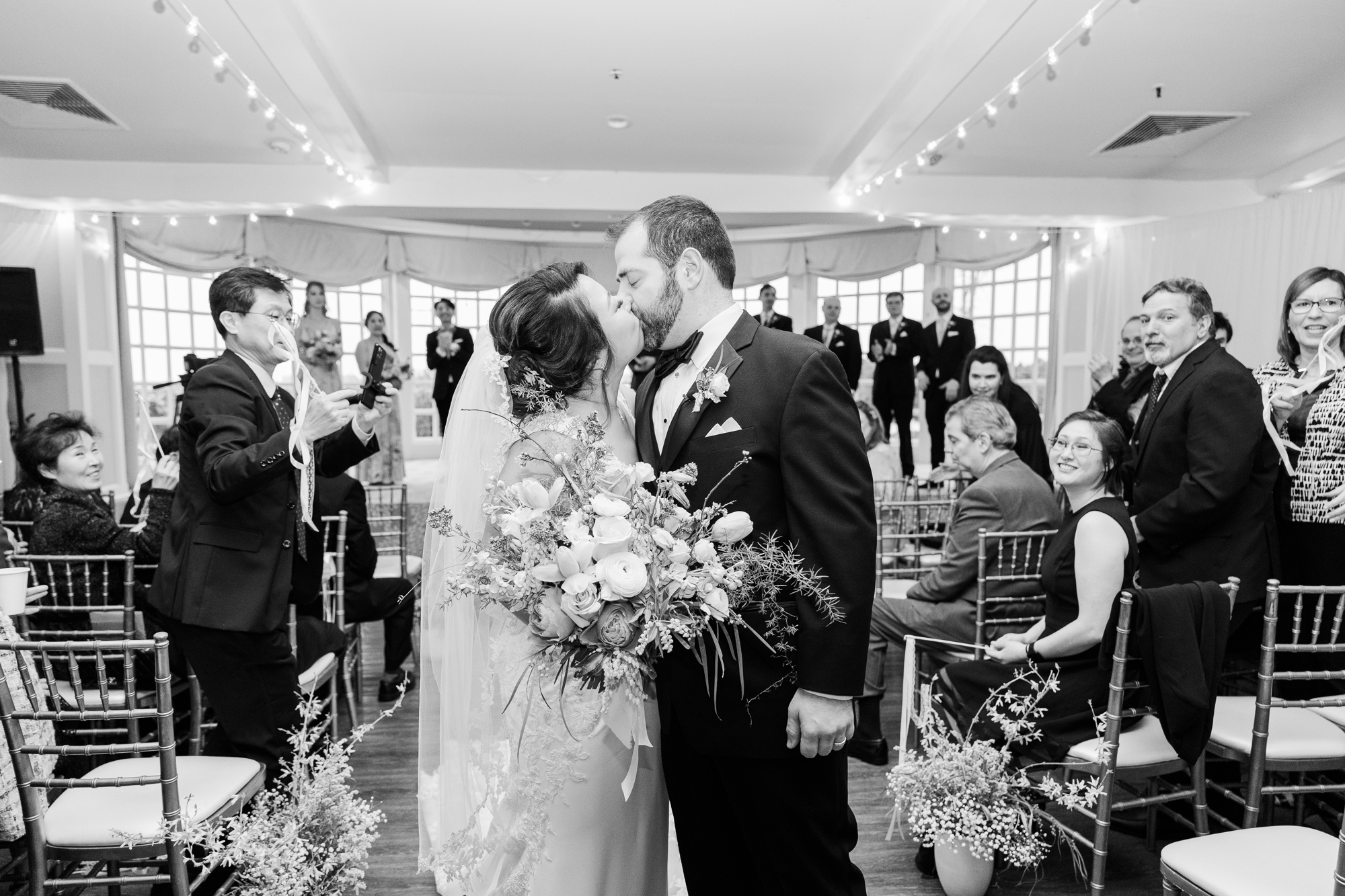 Black and White Inn at Longshore Wedding Photography in Spring