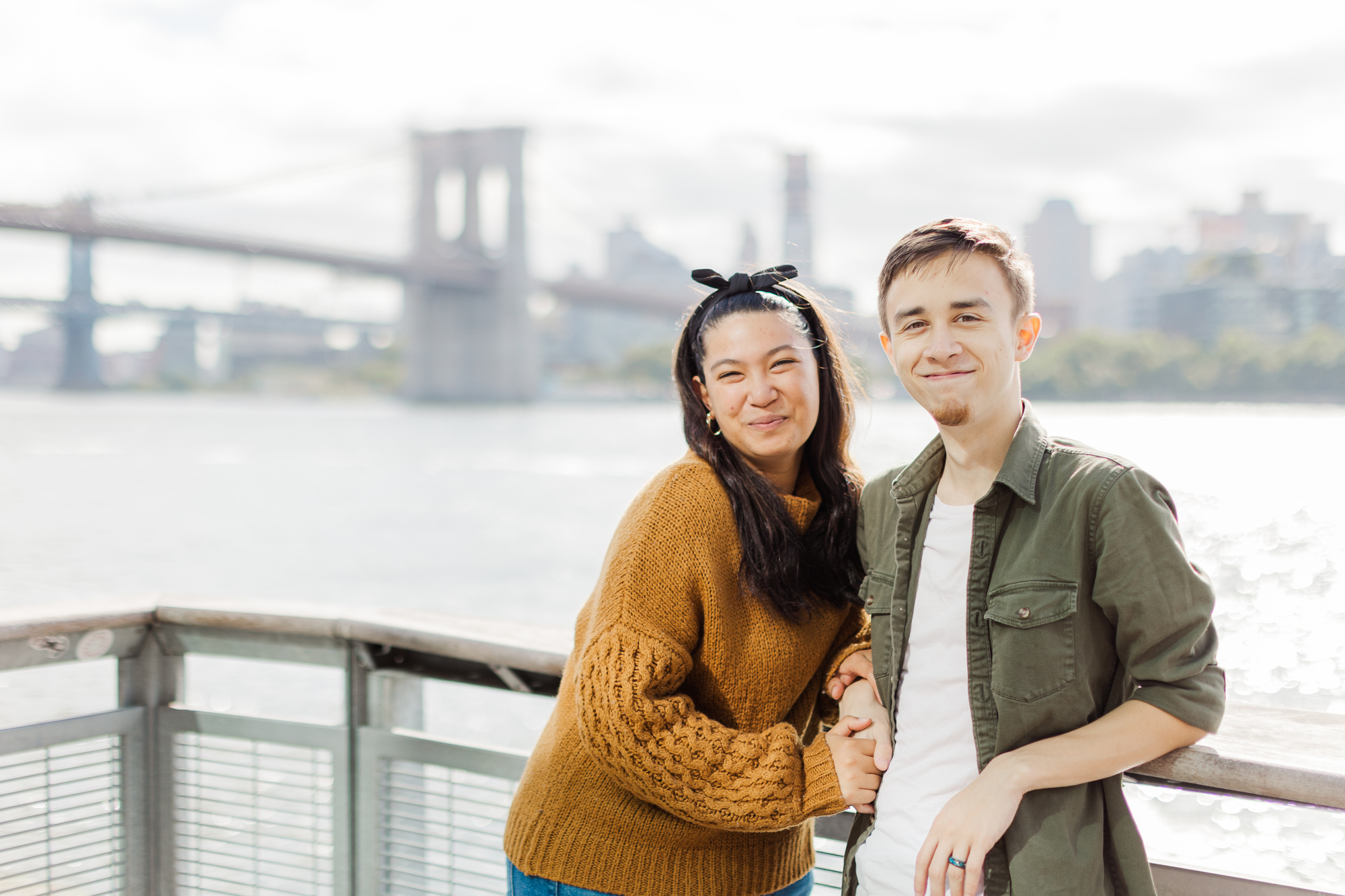 Bright South Street Seaport Pier 17 Engagement Photography
