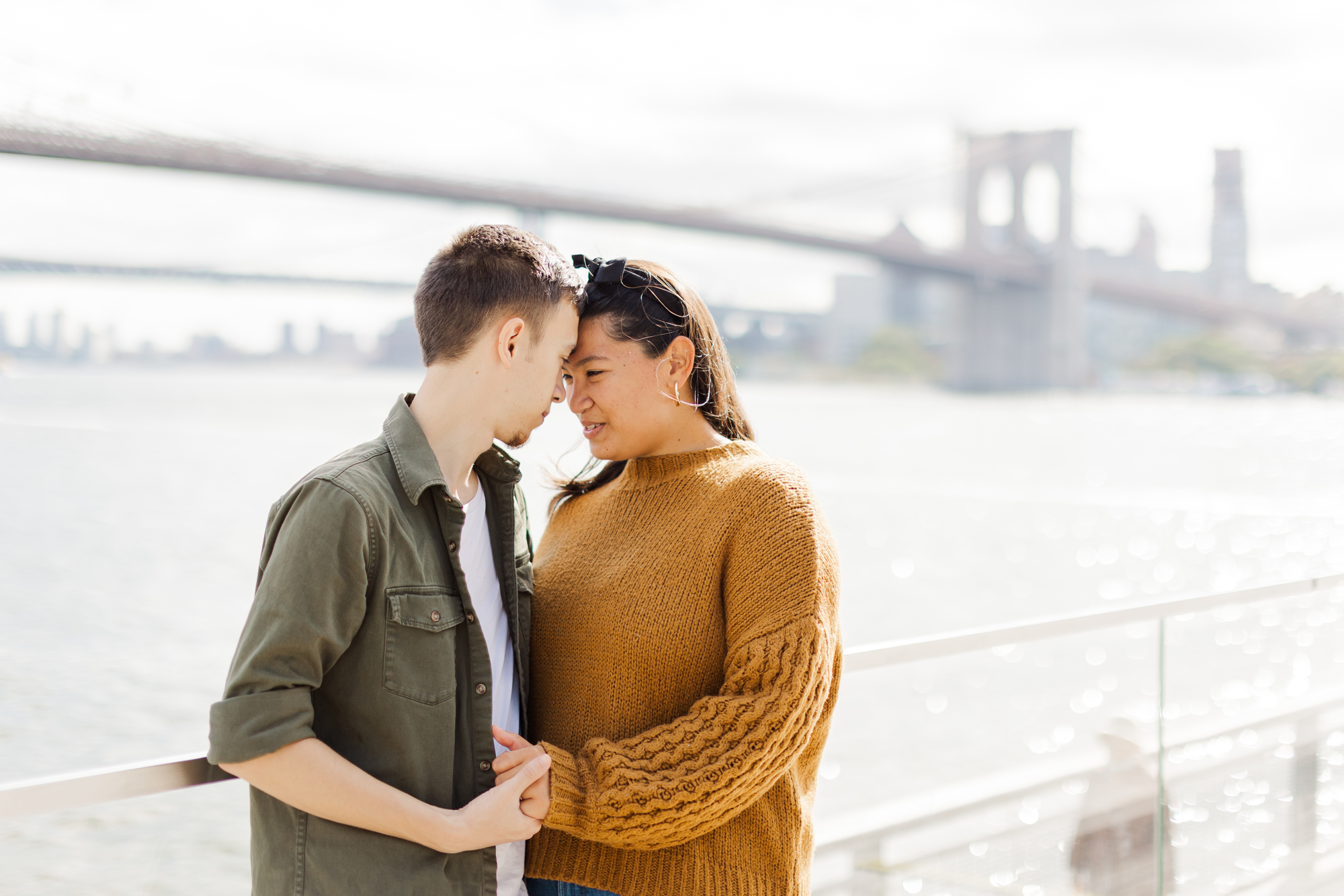 Dazzling South Street Seaport Pier 17 Engagement Photography