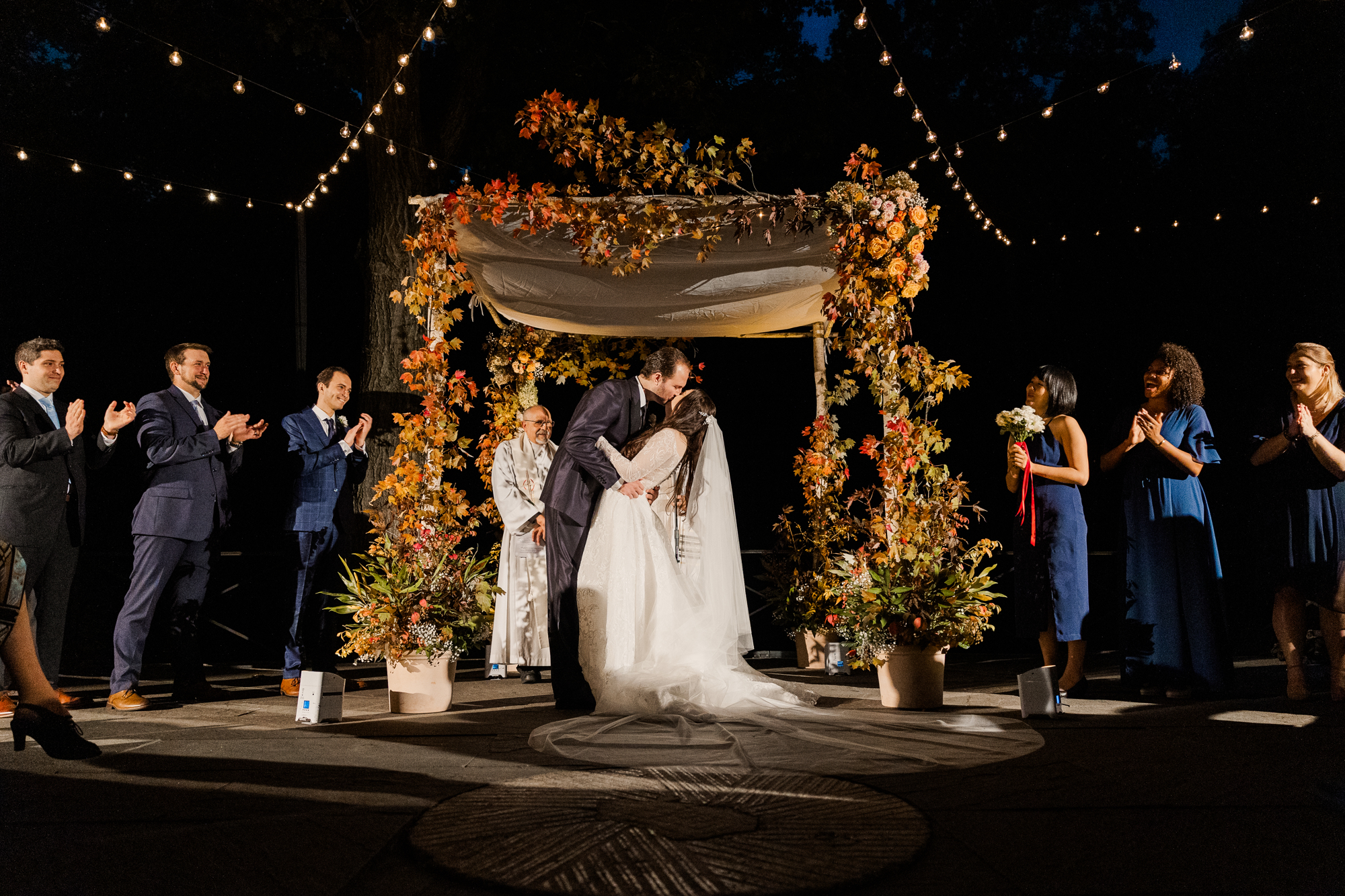 Touching Fall Botanic Garden Wedding Photos in New York