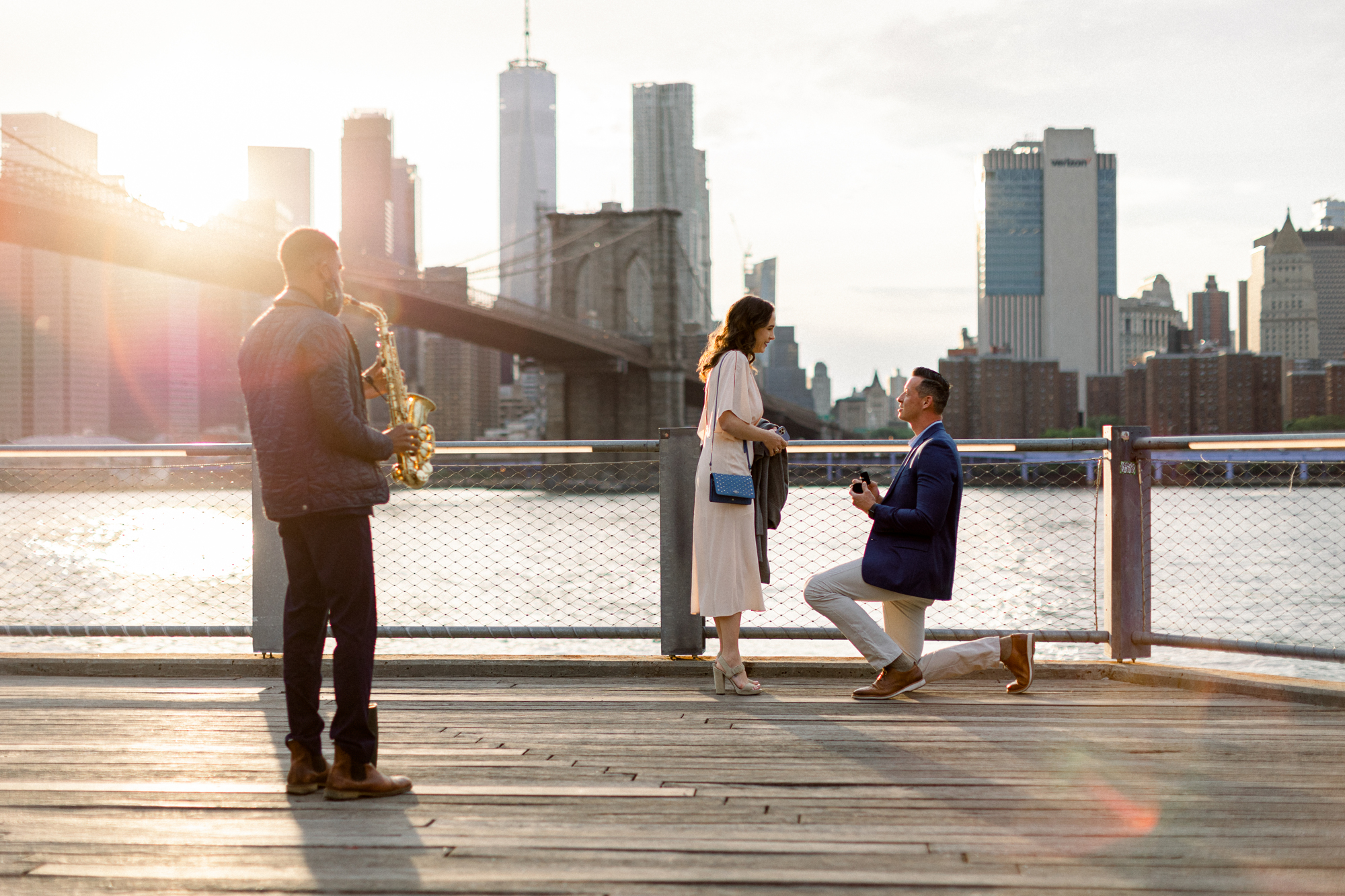 Incredible Brooklyn Proposal Photos Along New York Skyline
