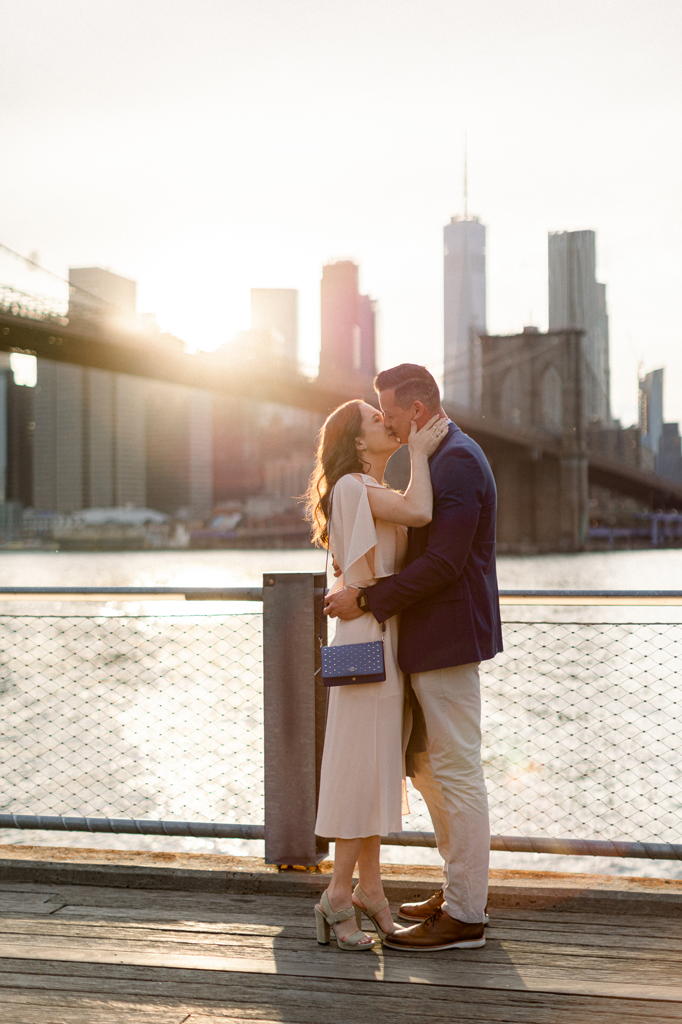Inspiring Brooklyn Proposal Photos Along New York Skyline