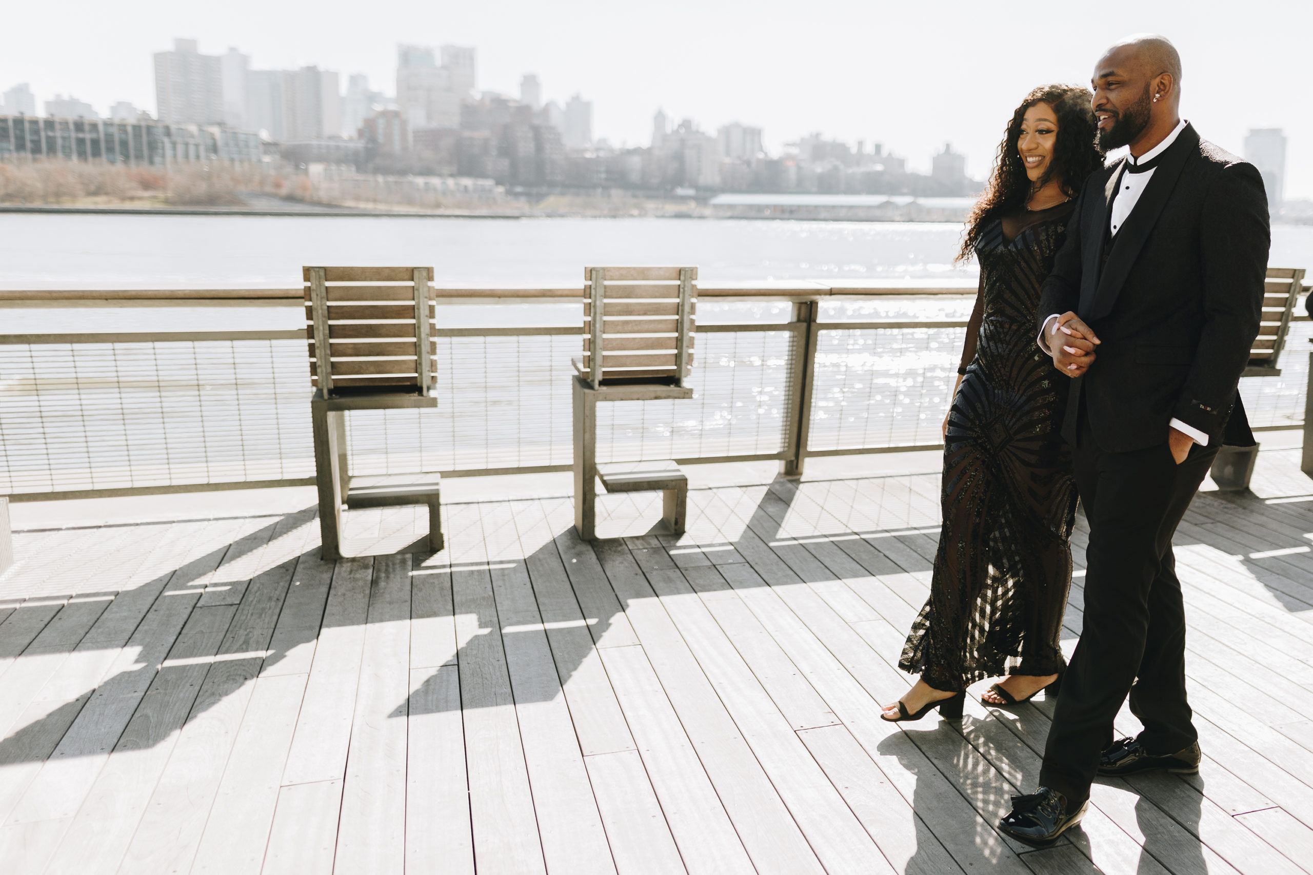 Lovely Wintery South Street Seaport Engagement Photography