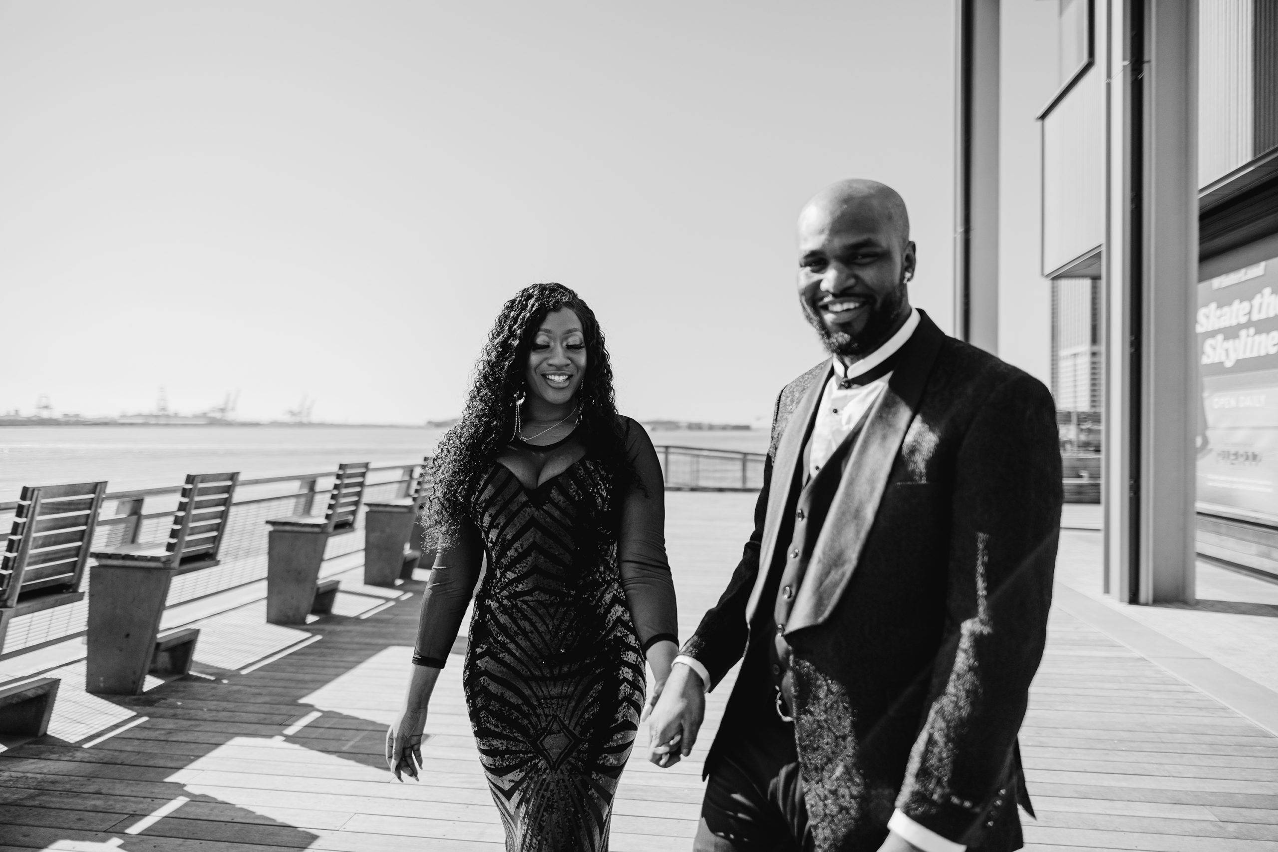 Beautiful Wintery South Street Seaport Engagement Photography