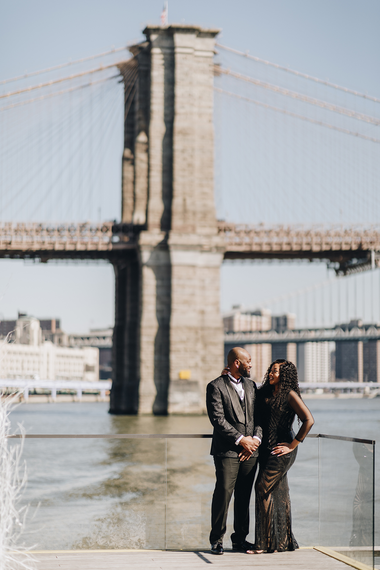 Elegant Wintery South Street Seaport Engagement Photography