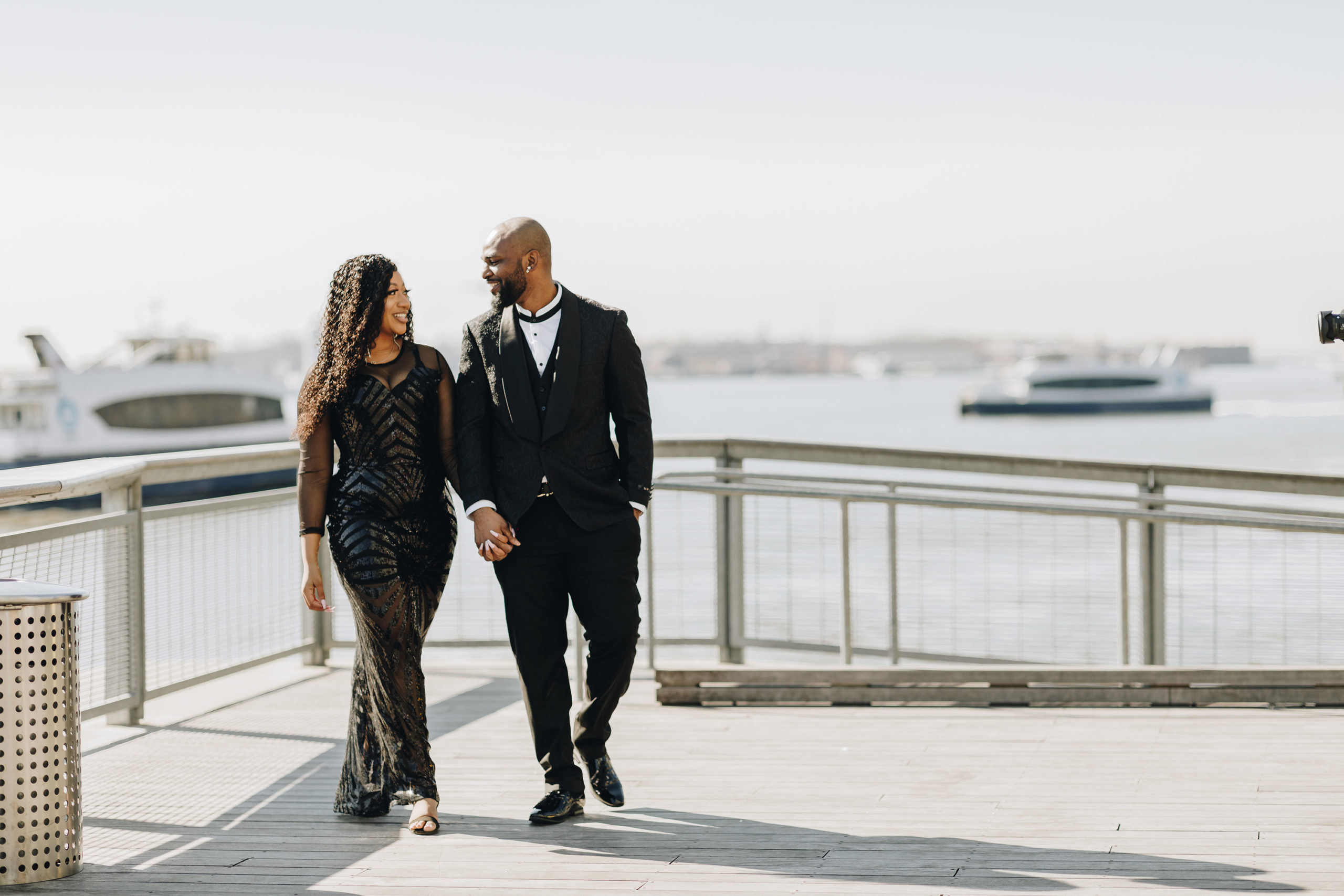 Breathtaking Wintery South Street Seaport Engagement Photography