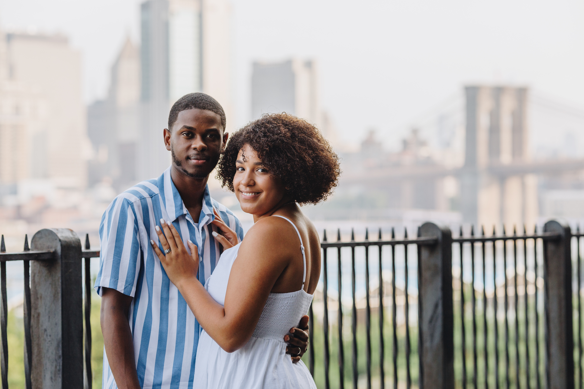 Breathtaking Summer Engagement Photos in Brooklyn Heights