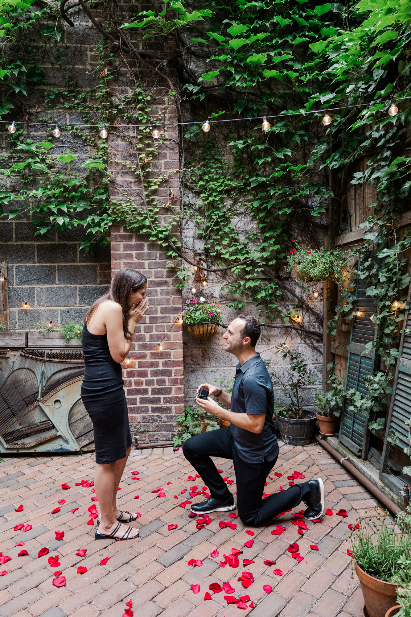 Memorable Surprise Proposal Photos at New York City Restaurant