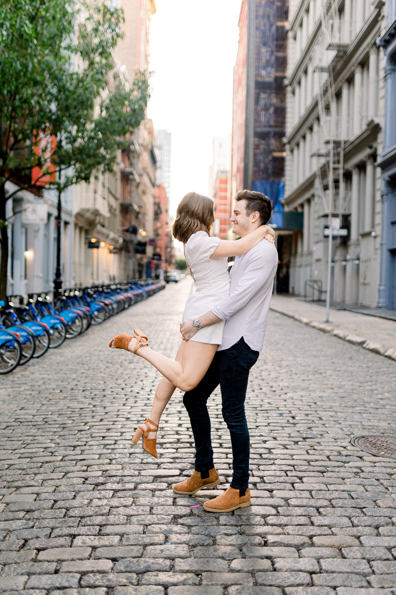 Romantic Engagement Photos in Scenic Soho New York