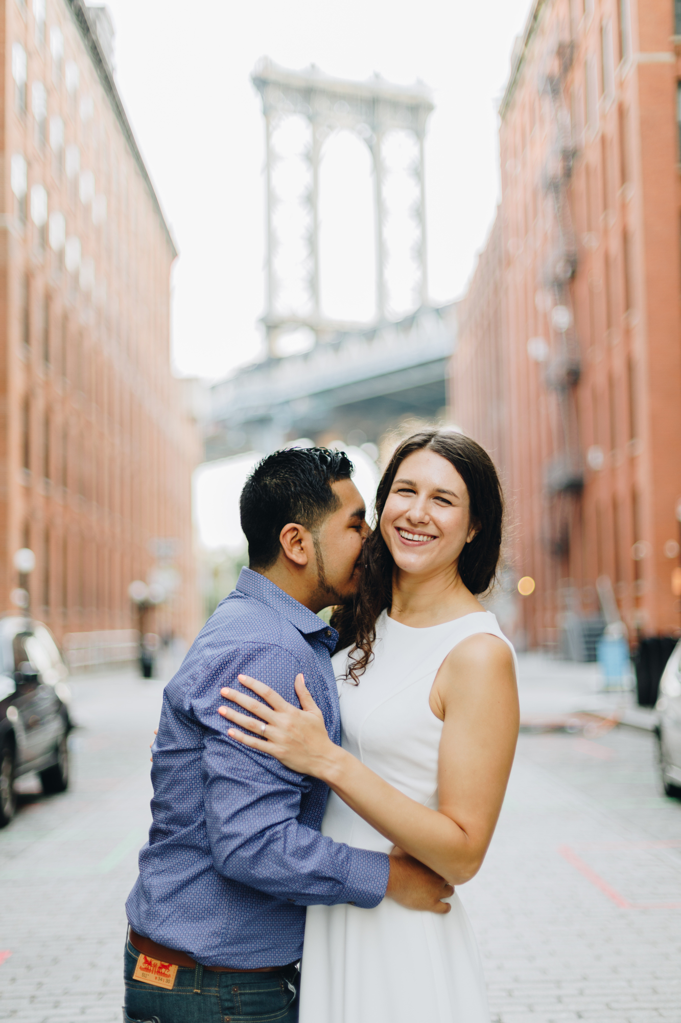 Picture-Perfect Summer Engagement Photos at Brooklyn Bridge Park