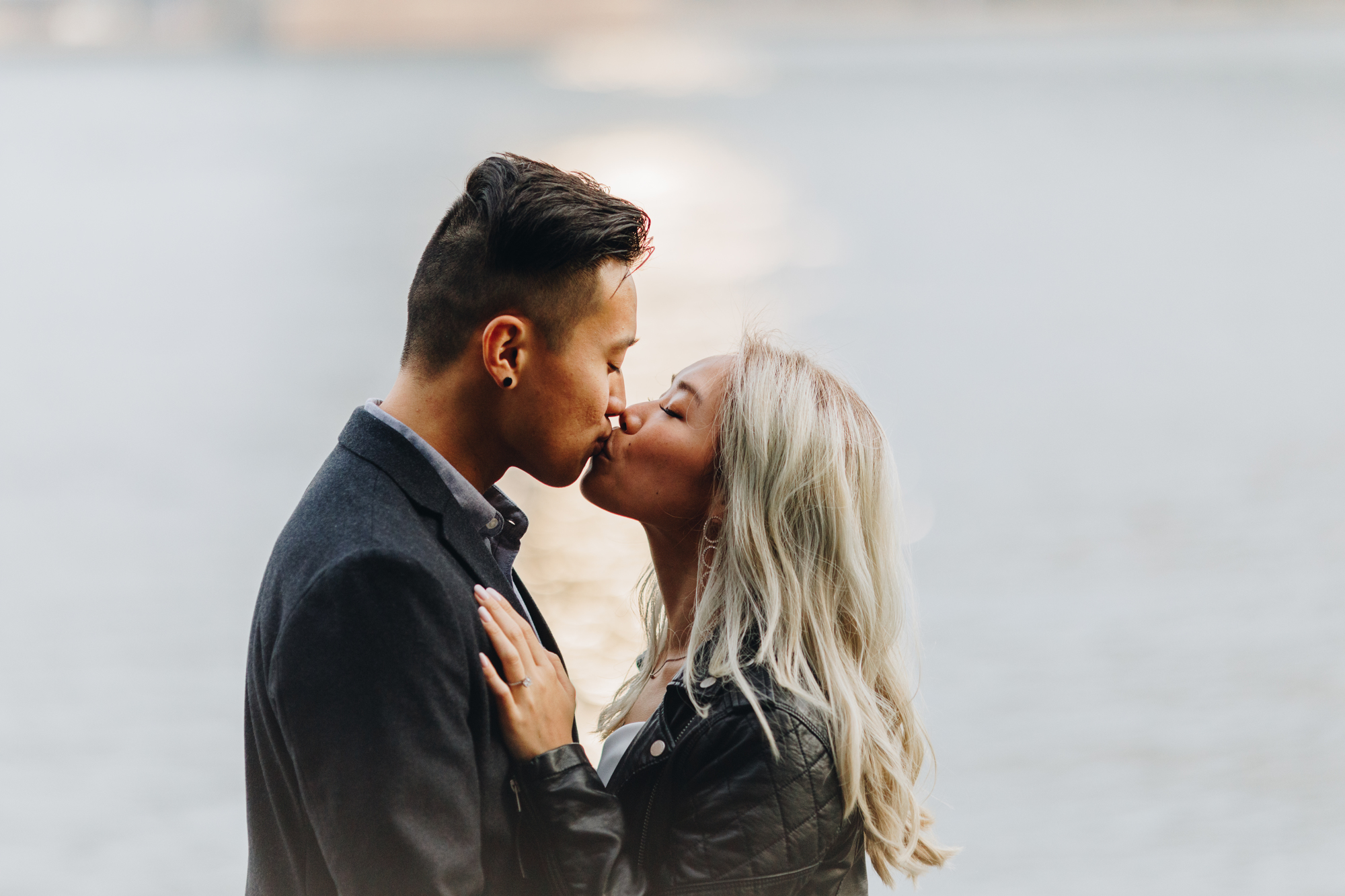 Intimate Fall Engagement Photos in DUMBO