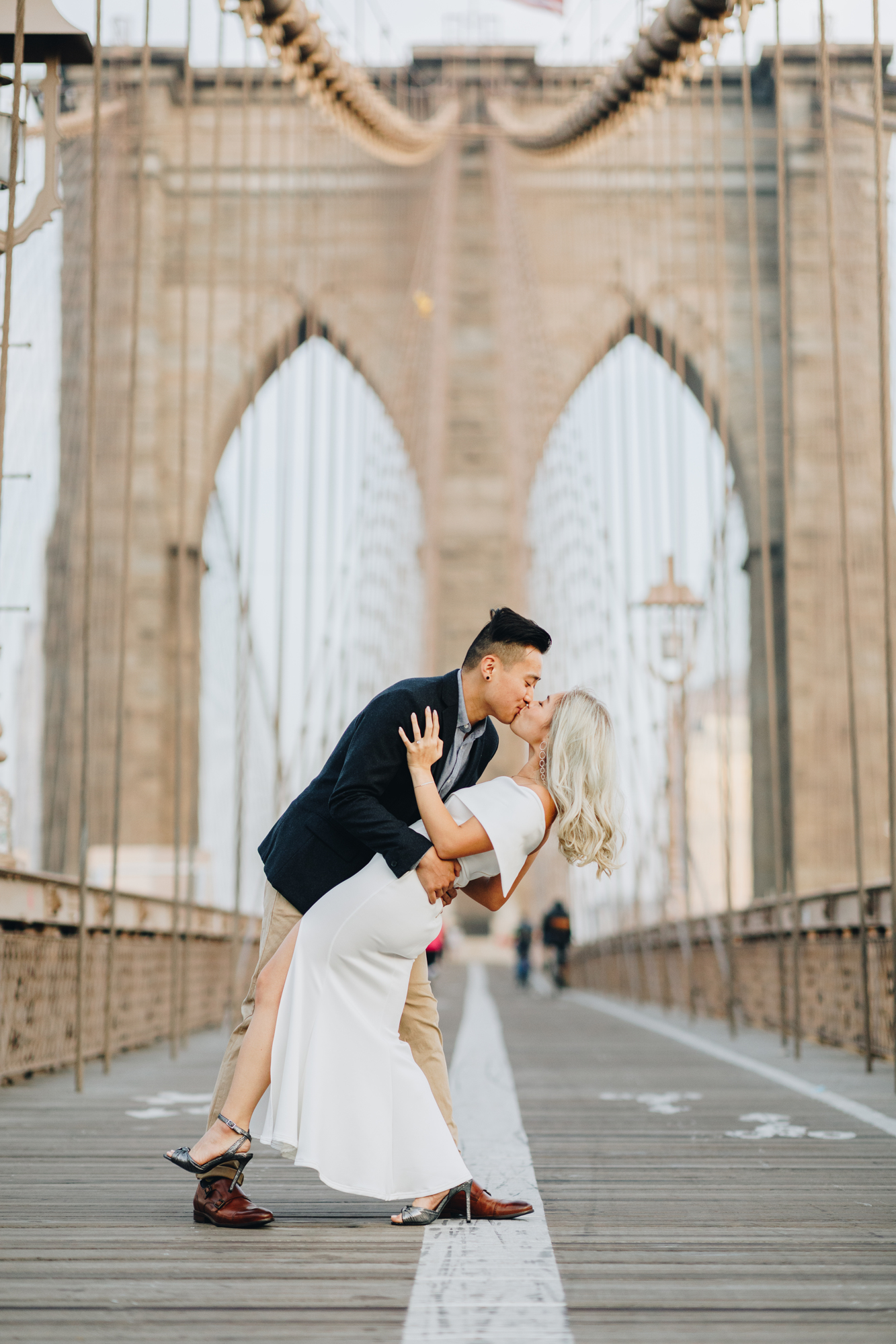 Story Book Fall Engagement Photos in DUMBO